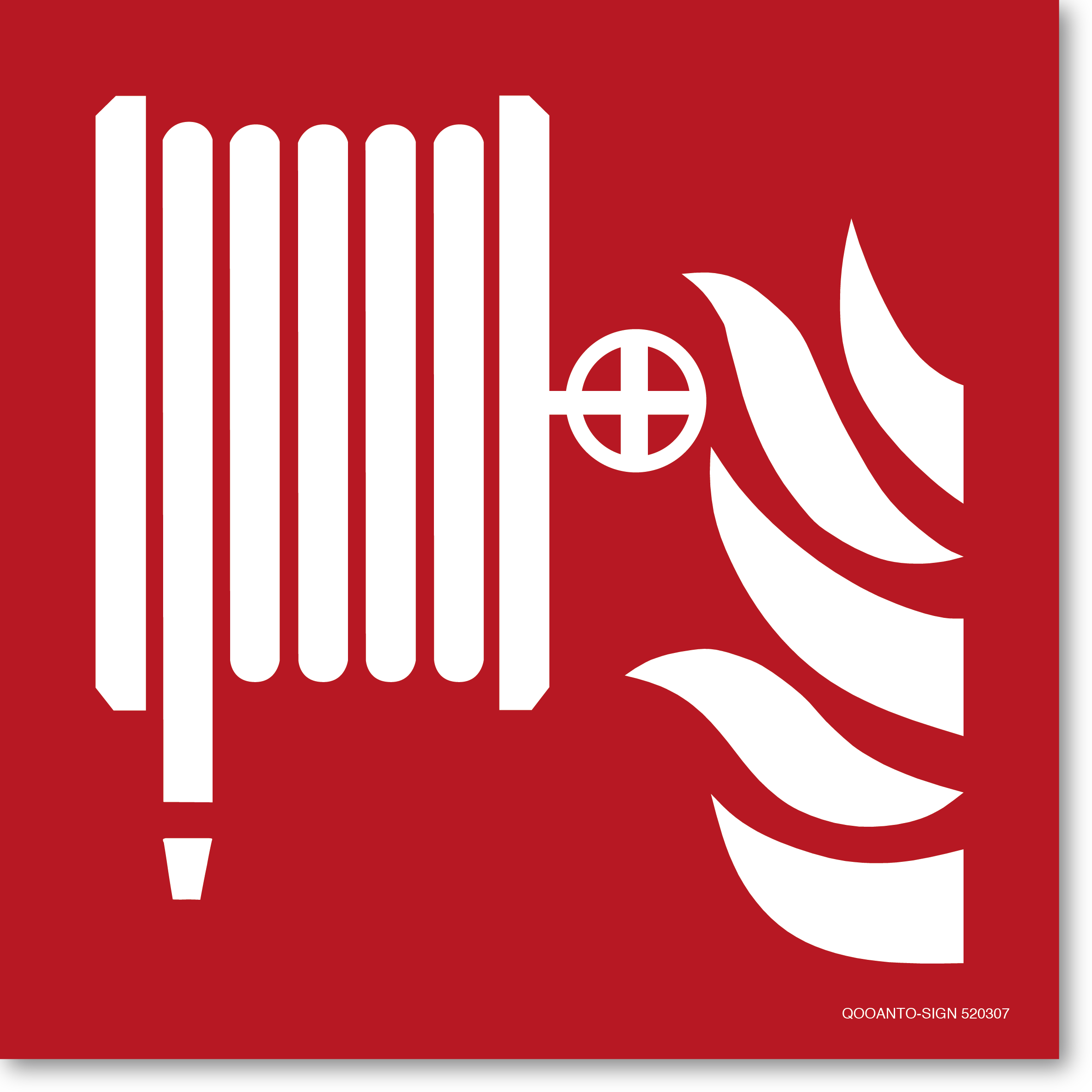 Löschschlauch, Schild oder Aufkleber