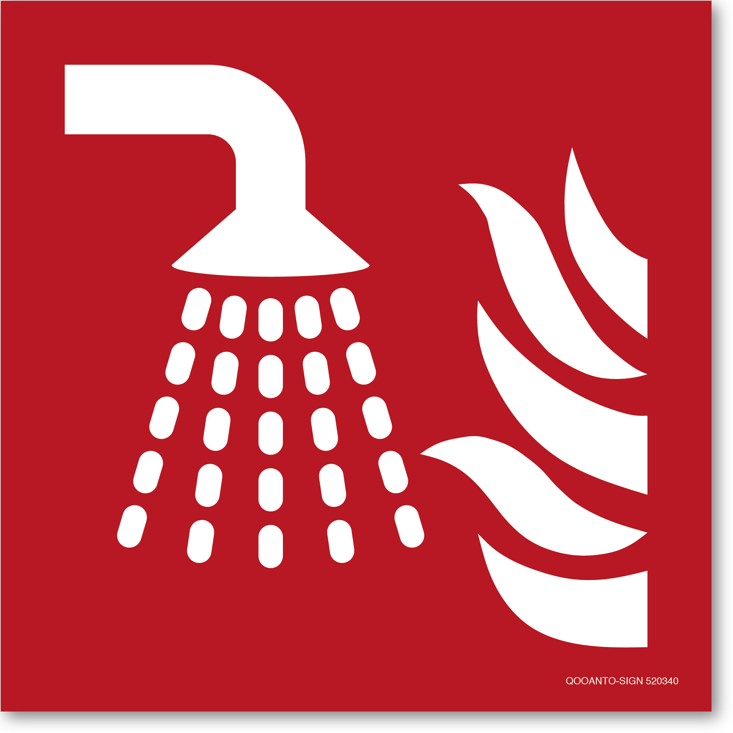 Wassernebelrohr, Schild oder Aufkleber