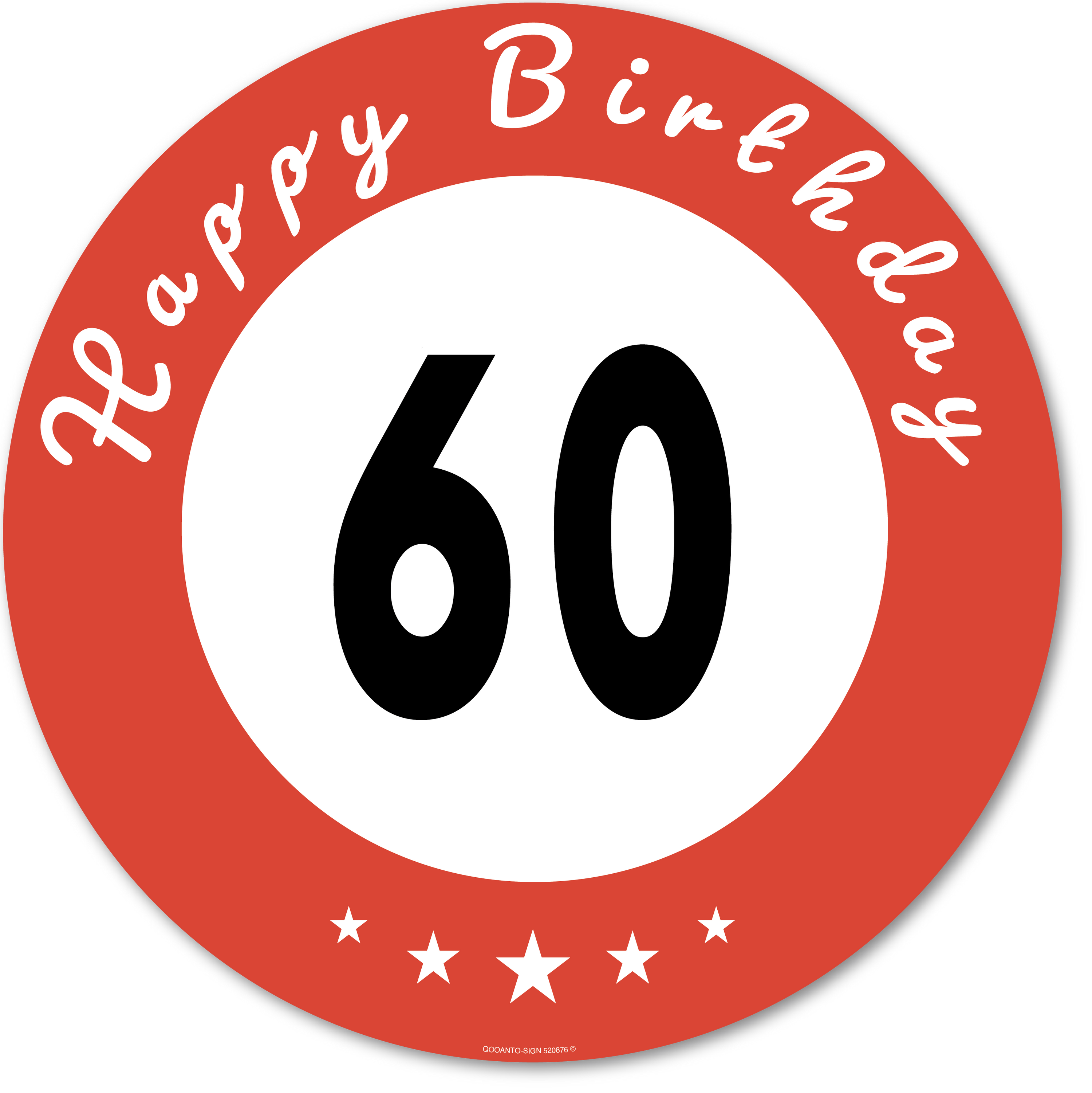 Happy Birthday 60, Schild