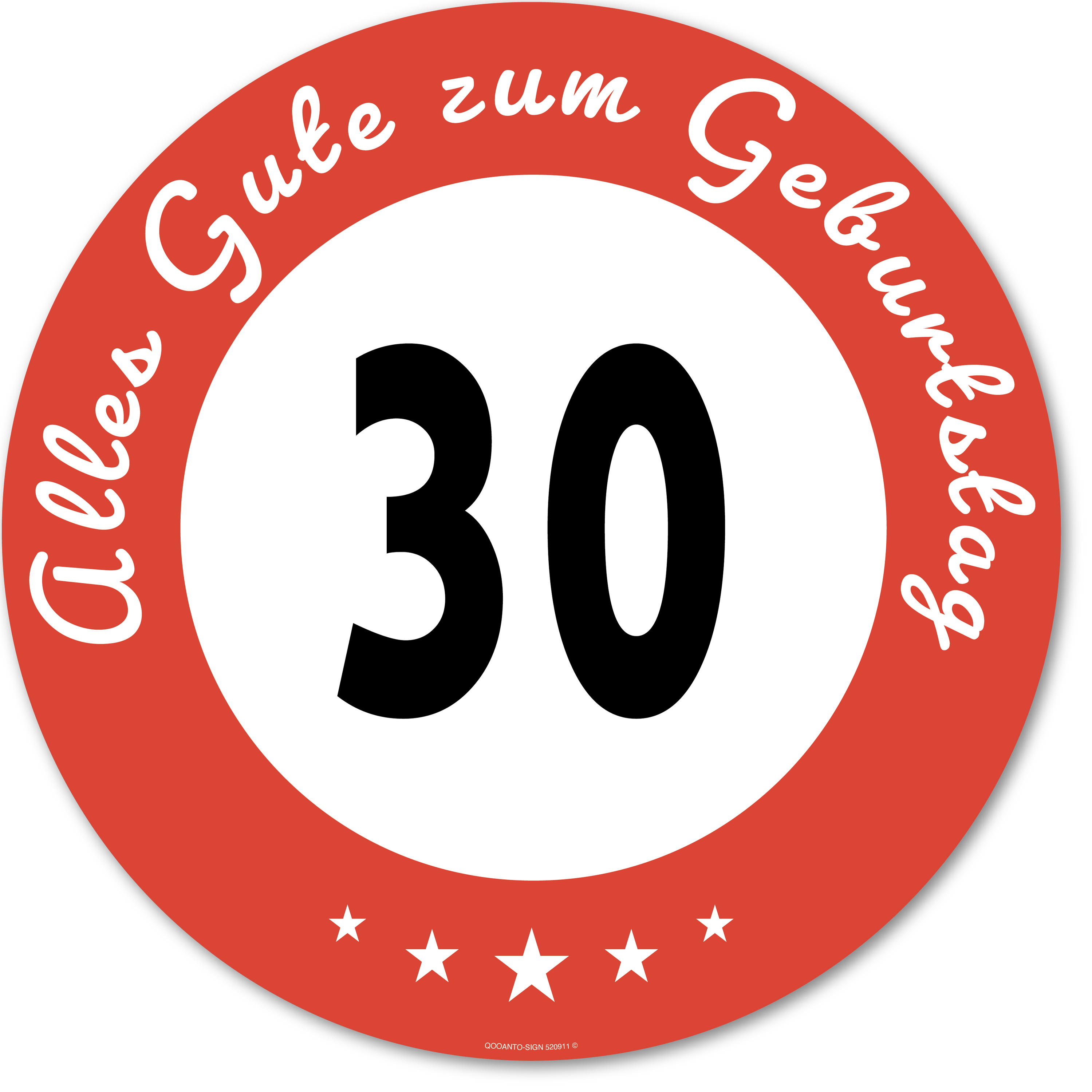 Alles Gute zum Geburtstag 30, Schild