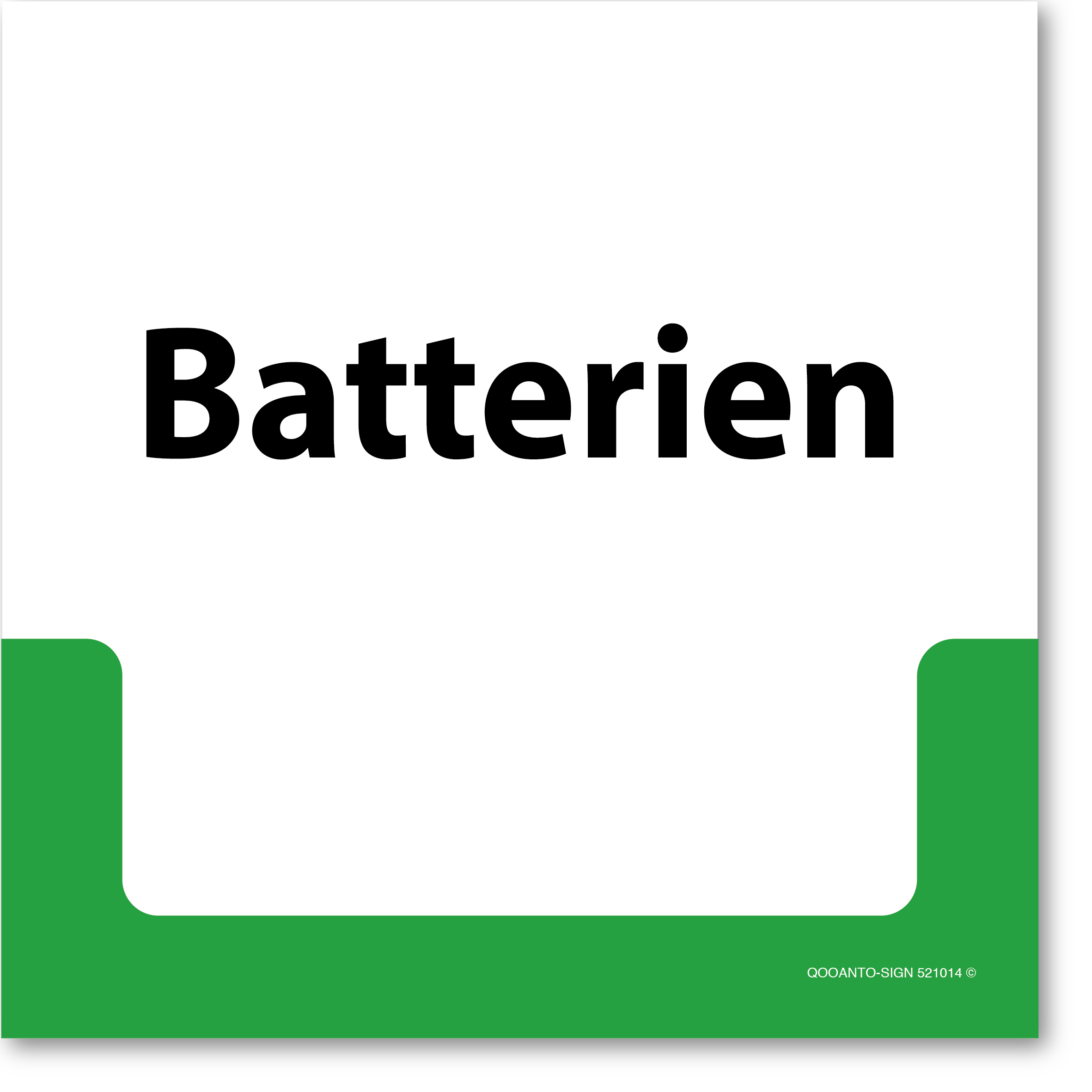Batterien, Schild oder Aufkleber