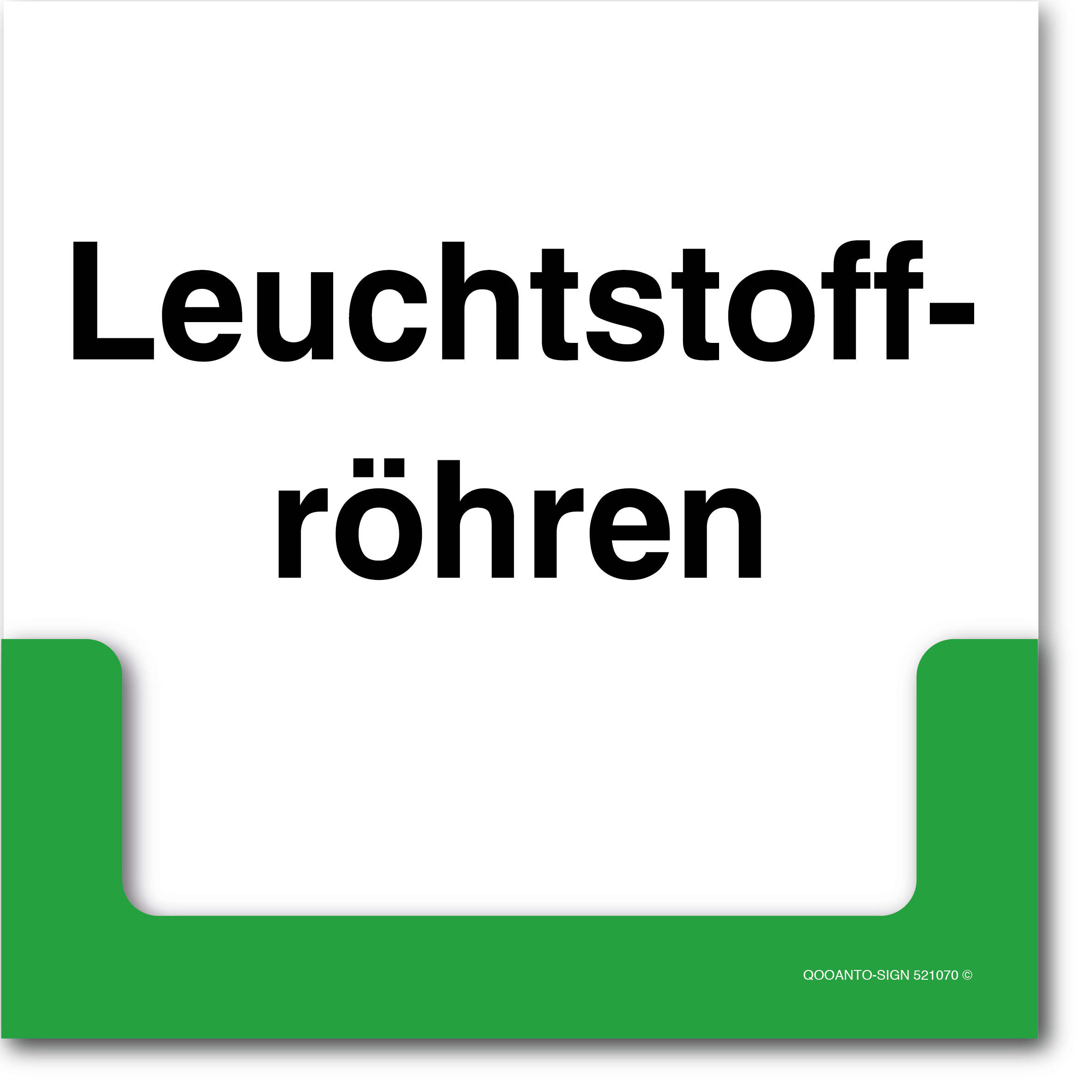 Leuchstoffröhren, Schild oder Aufkleber