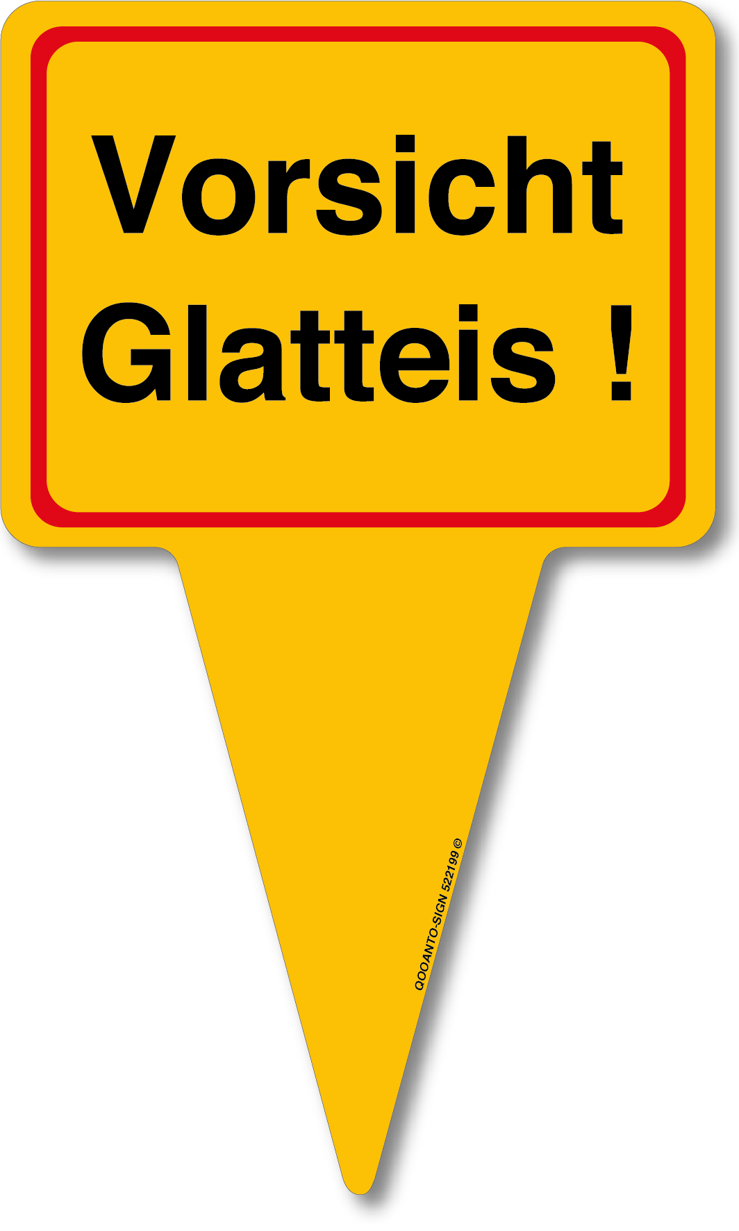 Vorsicht Glatteis, aus Alu-Verbund, mit UV-Schutz