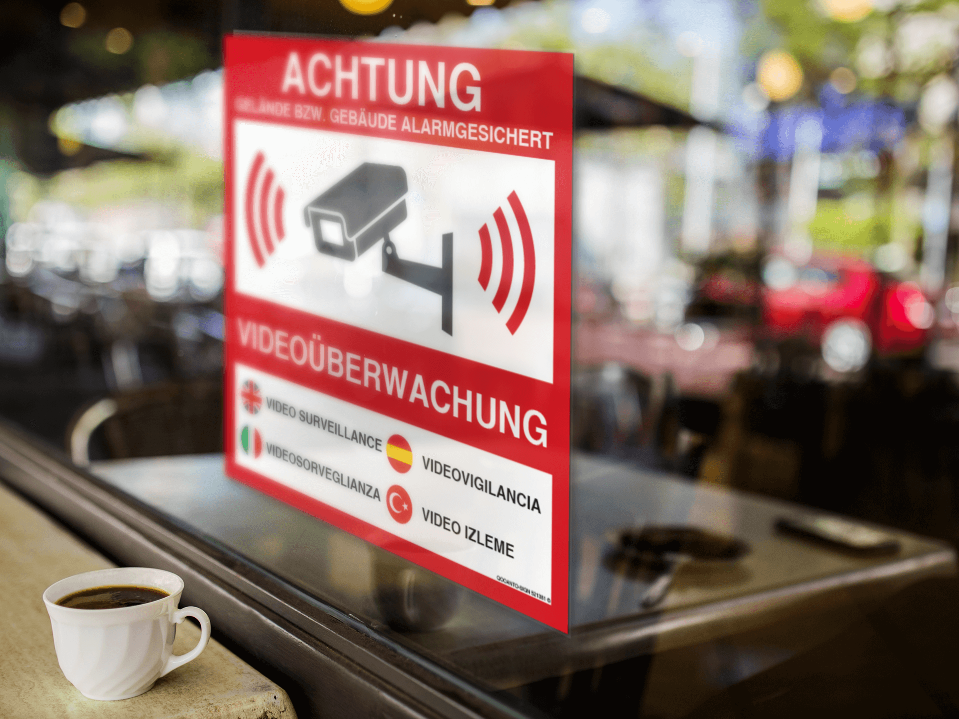 ACHTUNG VIDEOÜBERWACHUNG mockup