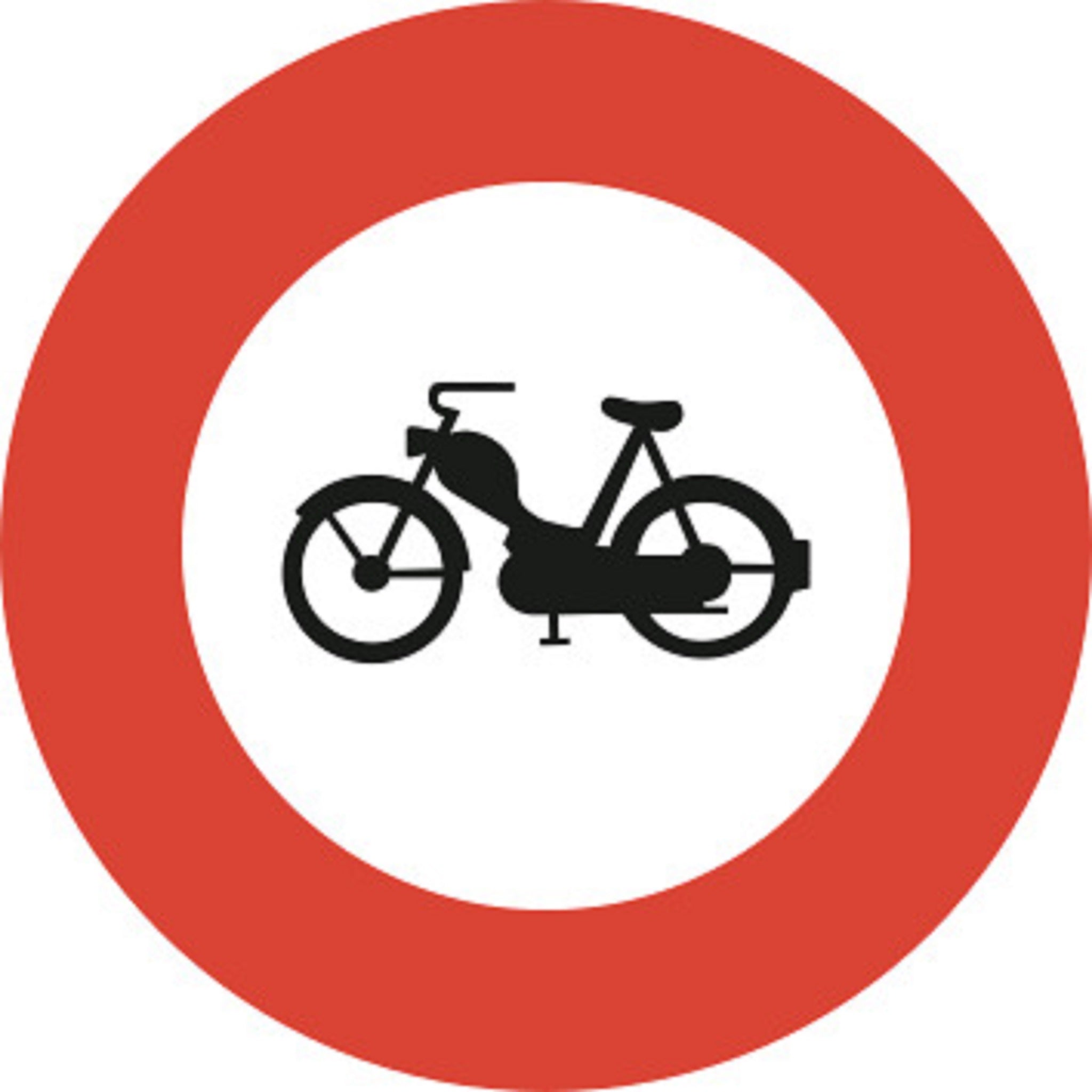 Verbot für Motorfahrräder 2.06 Vorschriftssignale | R1, R2, R3 | SSV