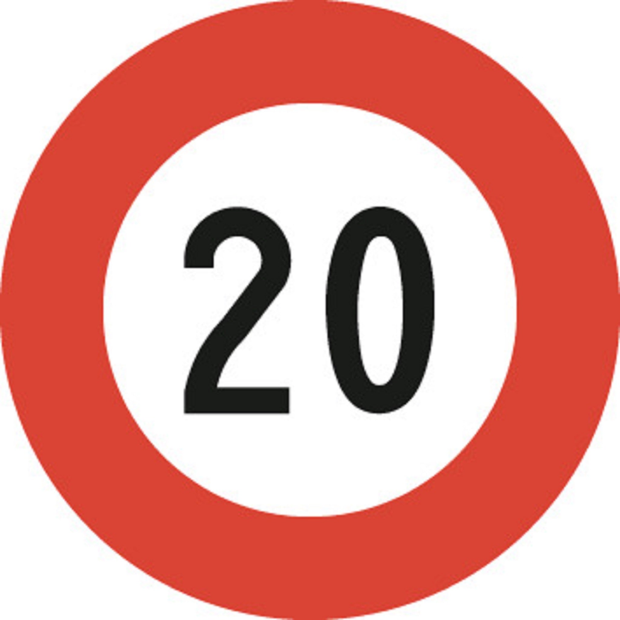 20 km/h Höchstgeschwindigkeit 2.30 Vorschriftssignale | R1, R2, R3 | SSV