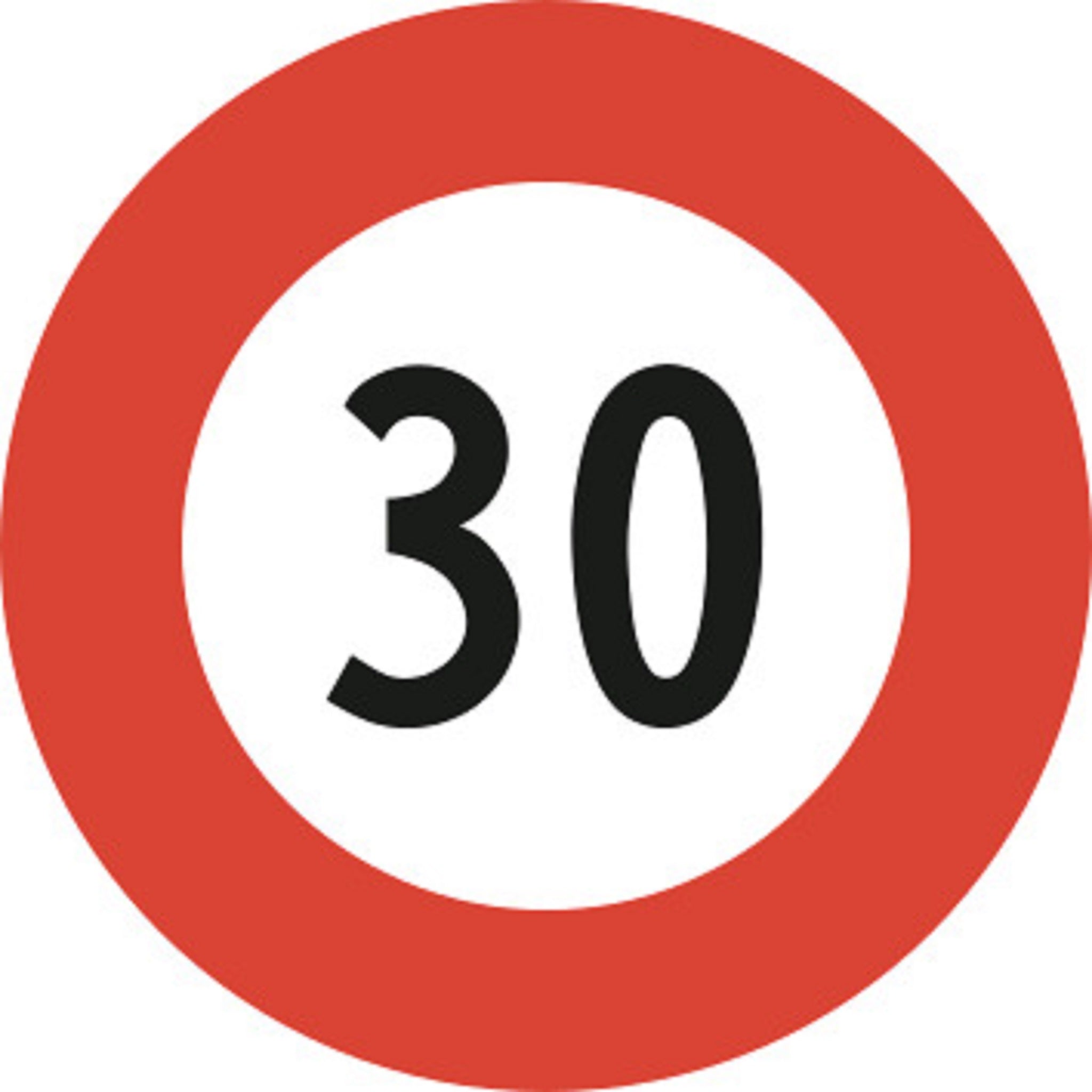 30 km/h Höchstgeschwindigkeit 2.30 Vorschriftssignale | R1, R2, R3 | SSV