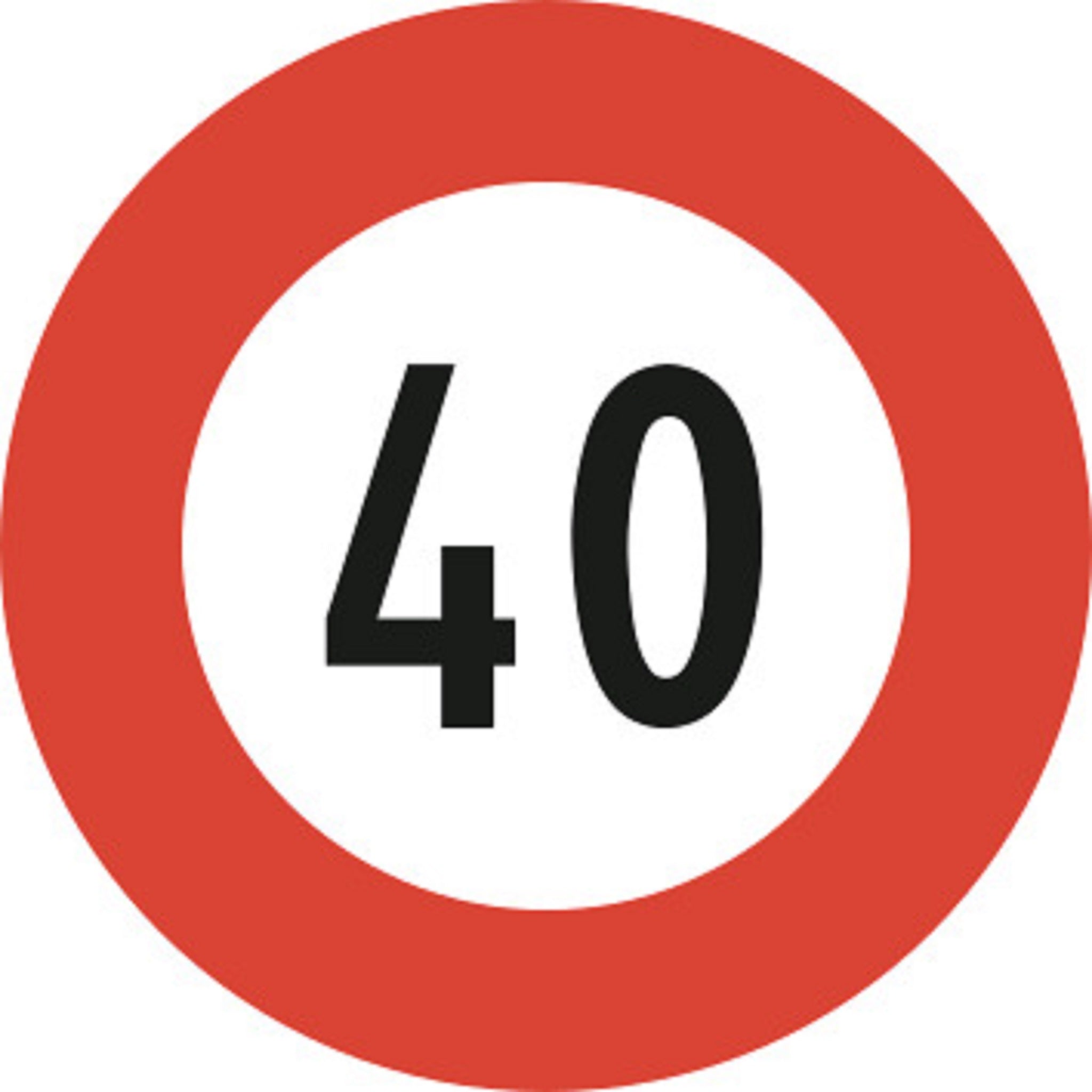 40 km/h Höchstgeschwindigkeit 2.30 Vorschriftssignale | R1, R2, R3 | SSV