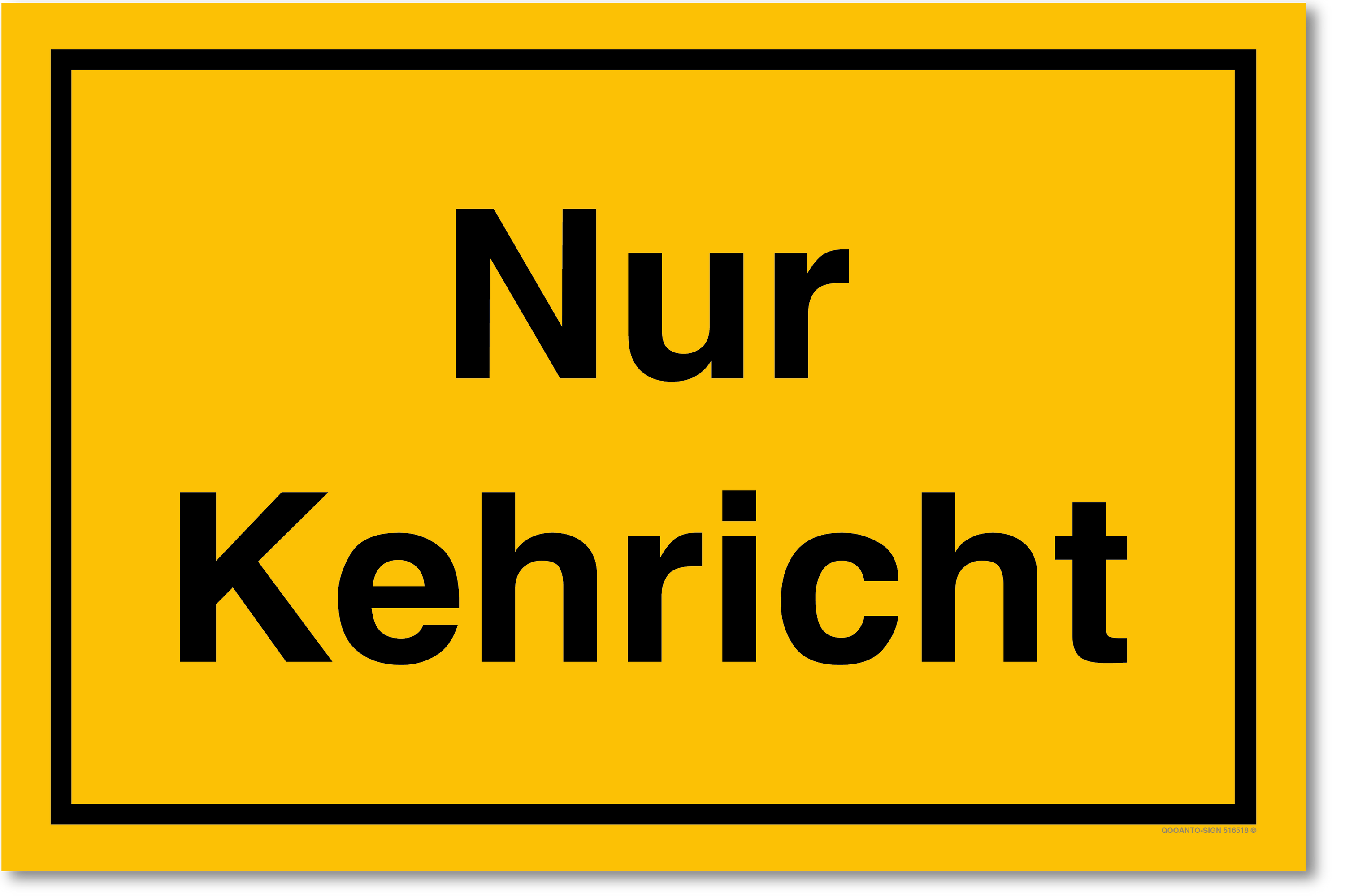 Nur Kehricht, gelb, Schild