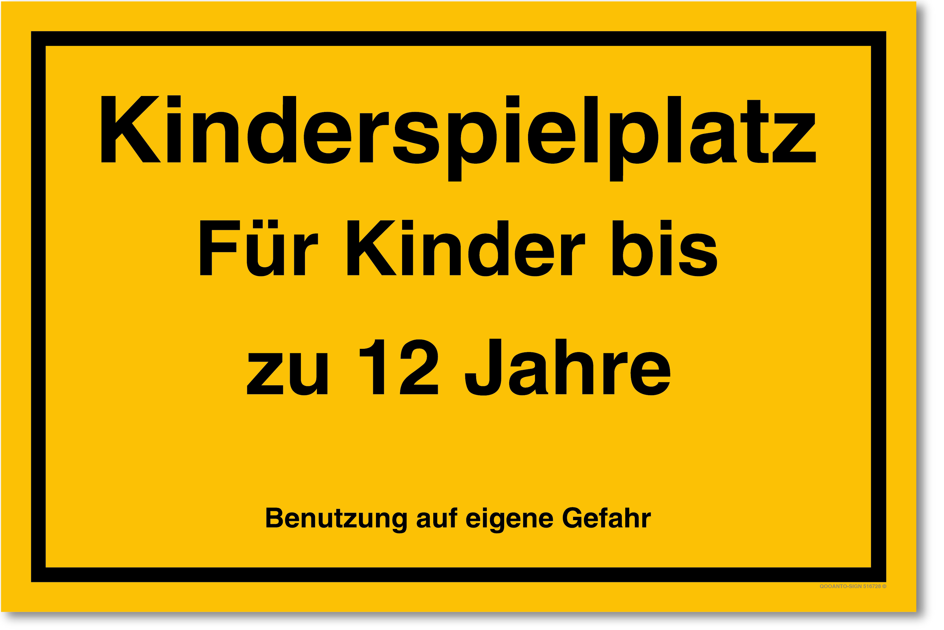 Vorsciht! Spielende Kinder, gelb, Schild