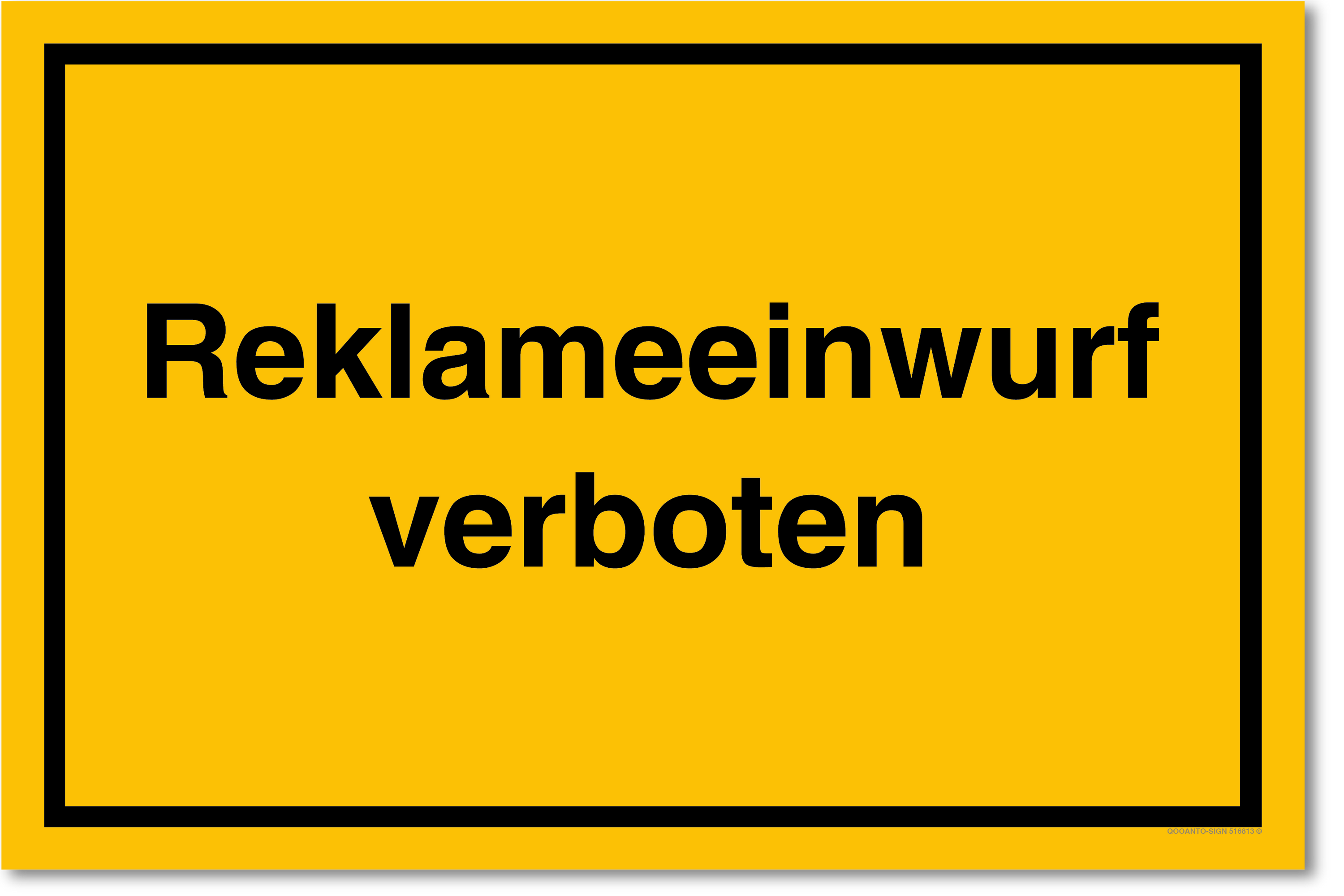 Reklameeinwurf verboten -  Hinweisschild