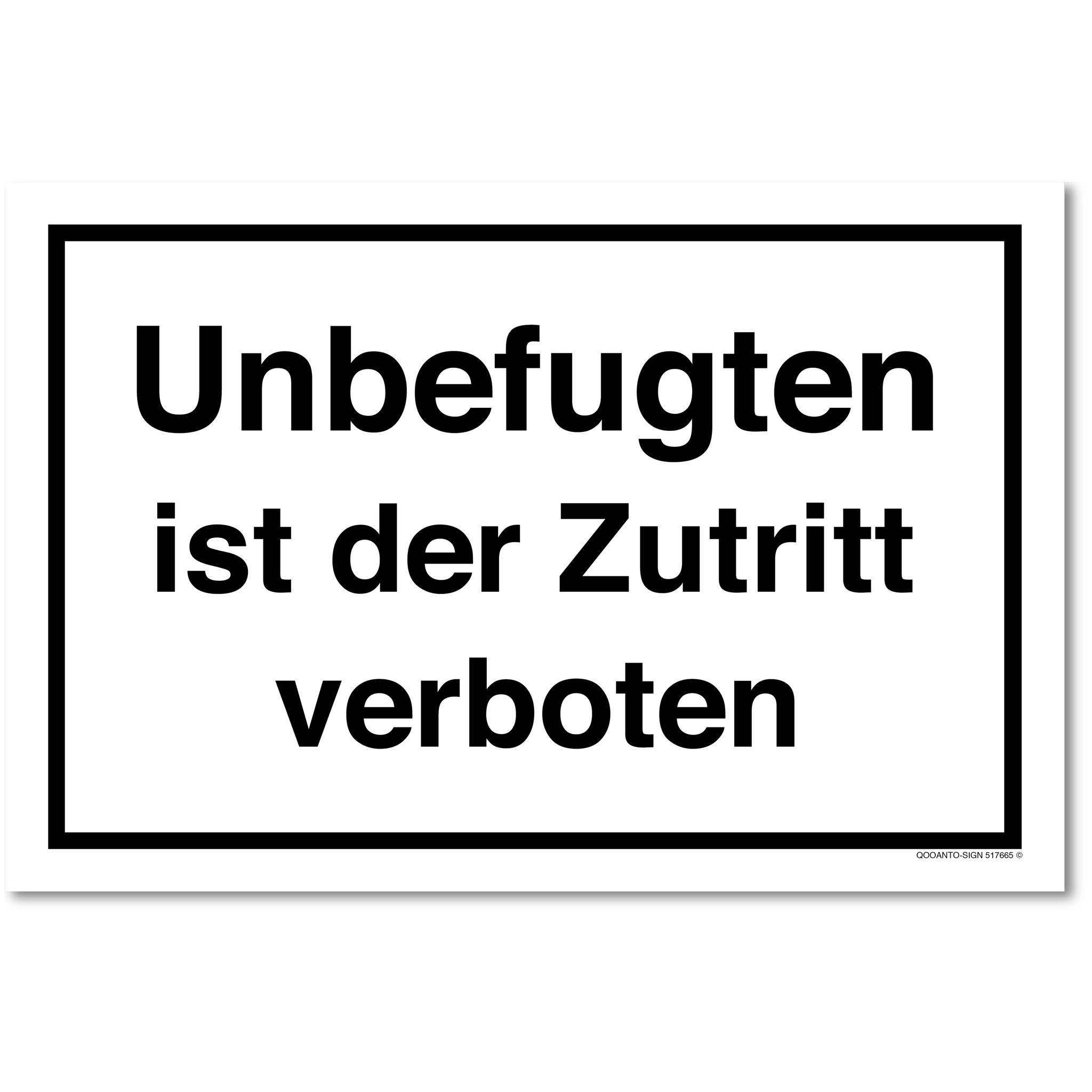 Aufkleber 'Unbefugten Zutritt Verboten' – 20 Cm Durchmesser, Selbstklebend, Aus Folie