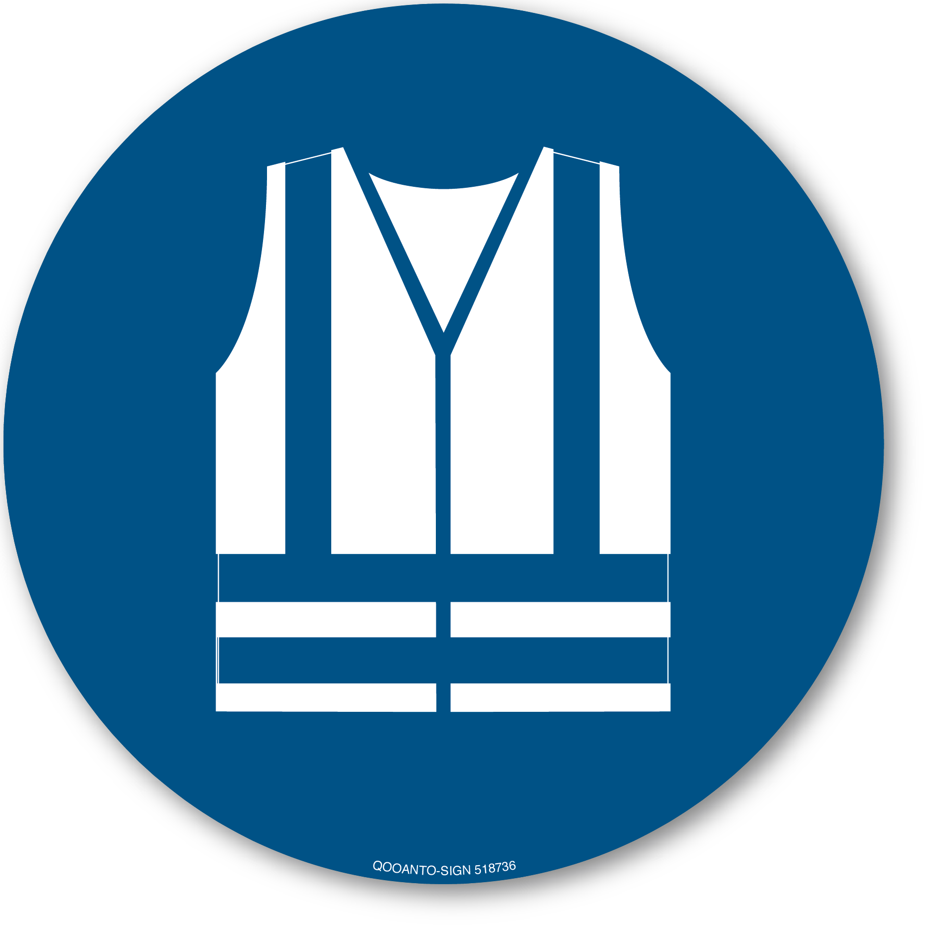 Warnweste benutzen, Schild oder Aufkleber