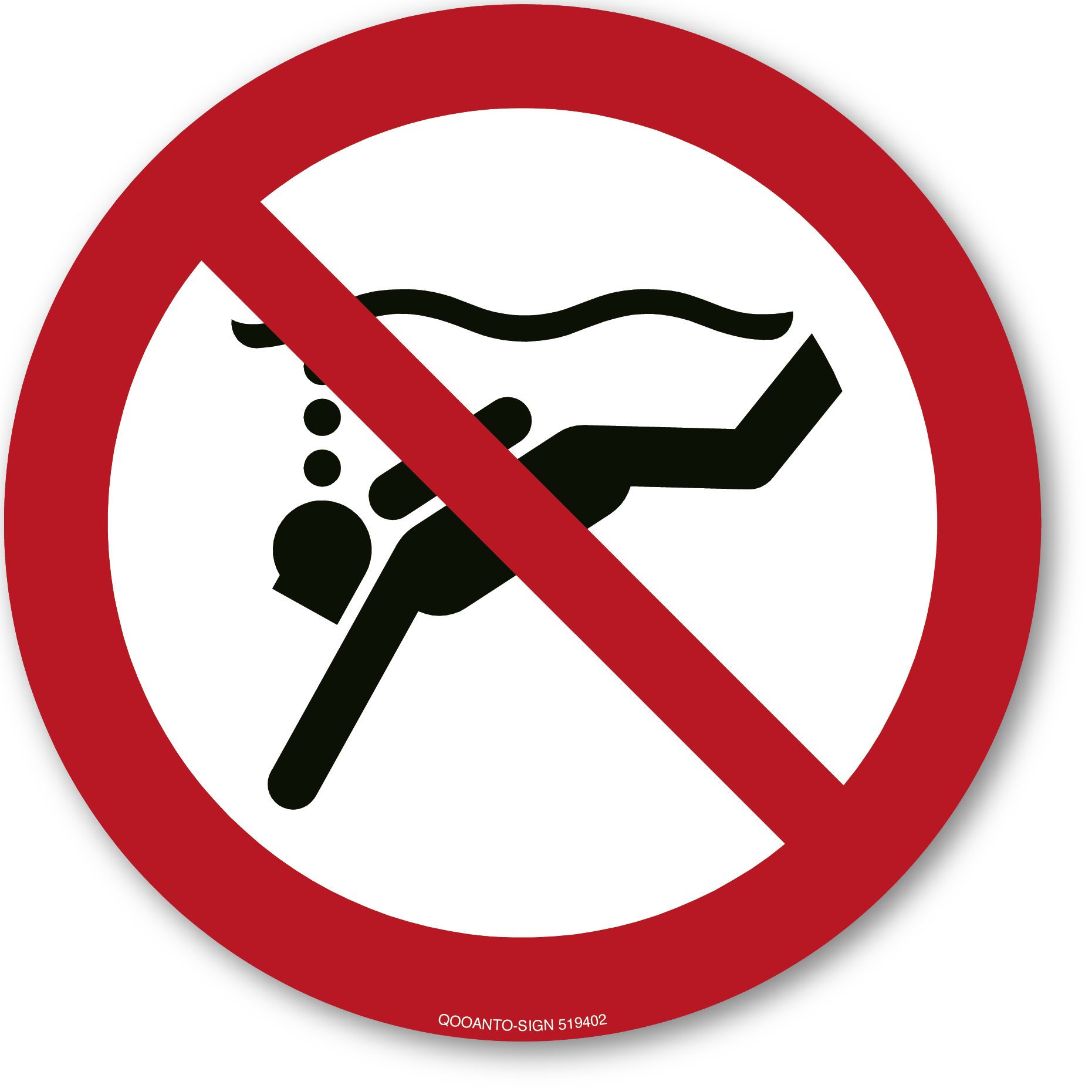 Geräte-Tauchen verboten, Schild oder Aufkleber