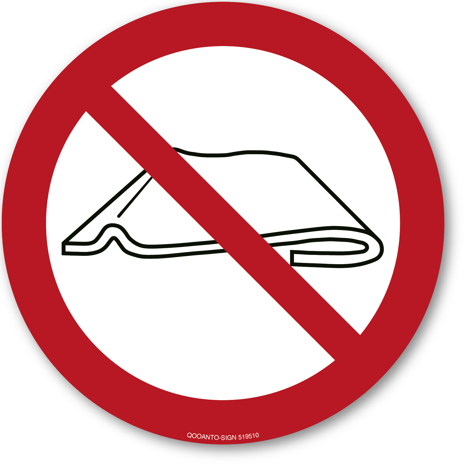 Nicht falten oder zusammenschieben, Schild oder Aufkleber