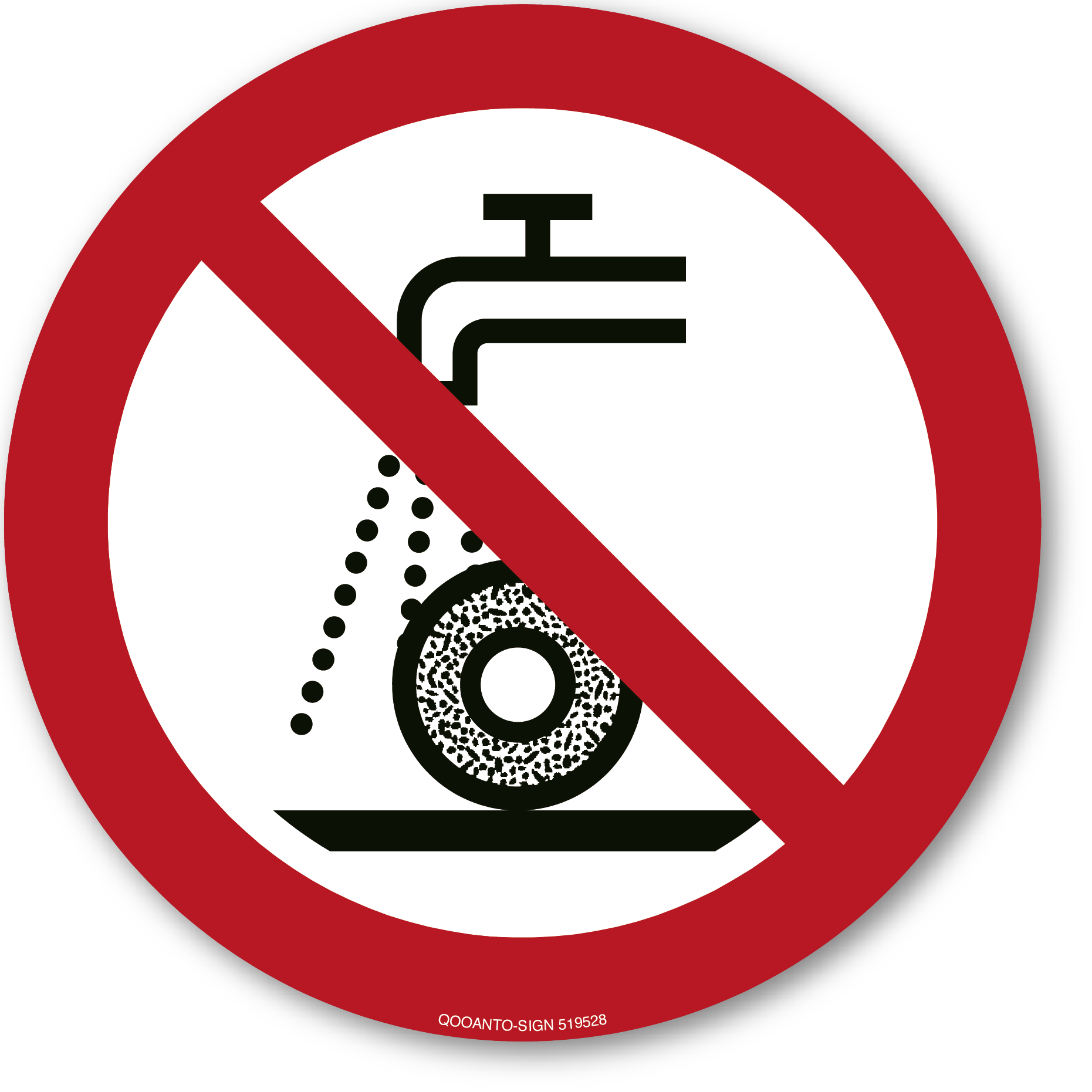 Nicht zulässig für Nassschleifen, Schild oder Aufkleber