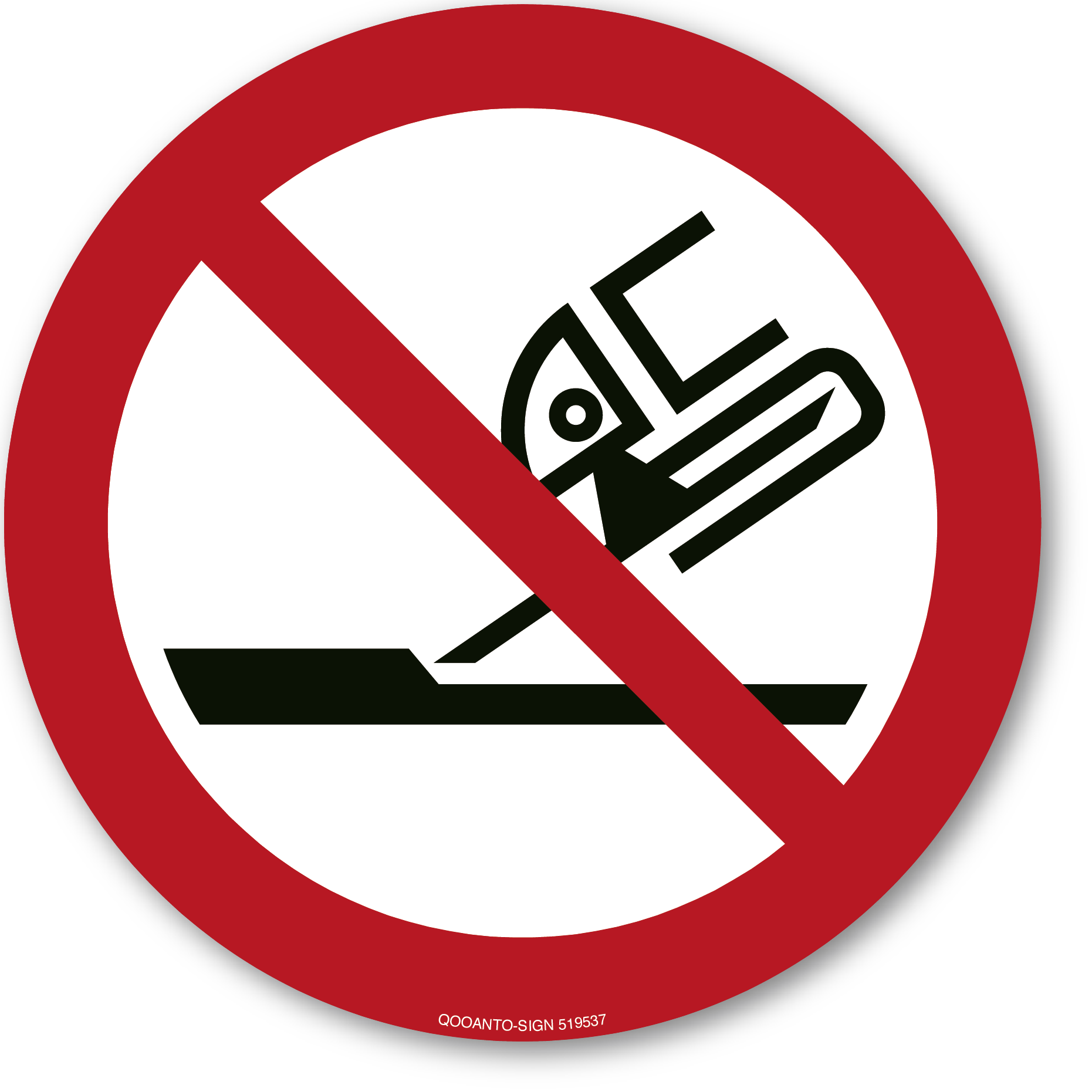 Nicht zulässig für Seitenschleifen, Schild oder Aufkleber