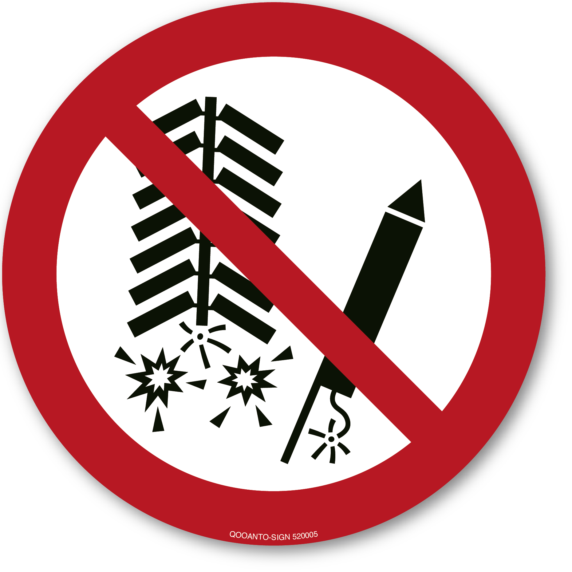 Feuerwerk zünden verboten, Schild oder Aufkleber
