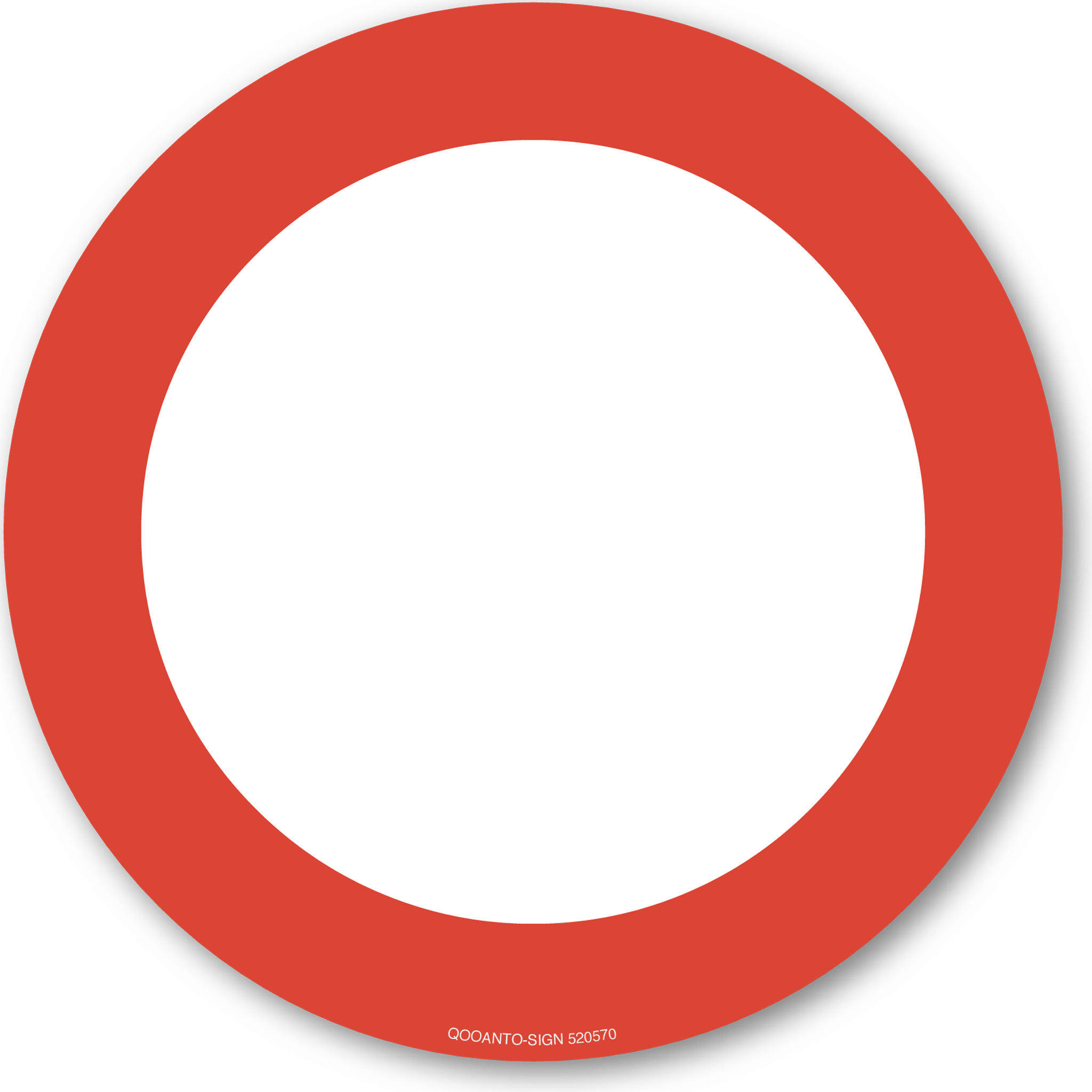 Allgemeines Fahrverbot in beiden Richtungen, Schild oder Aufkleber