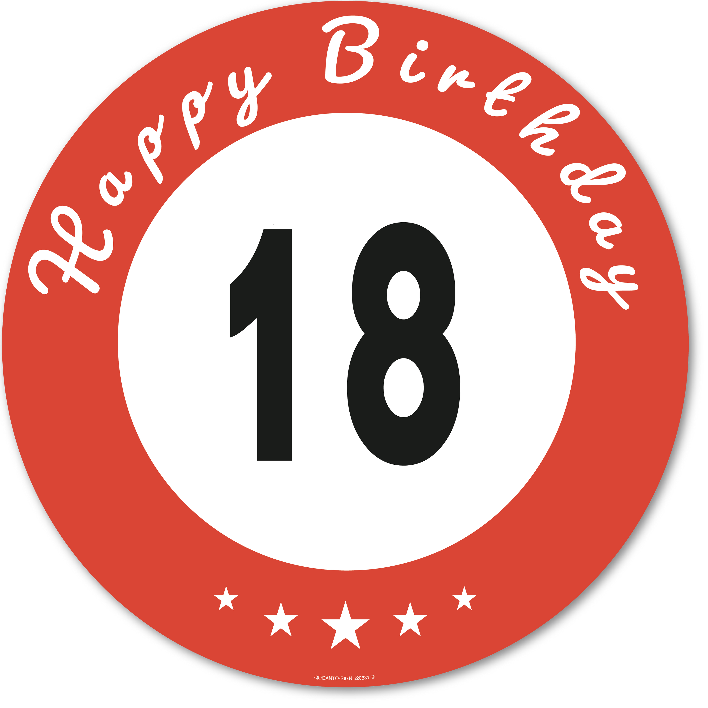 Happy Birthday 18, Schild