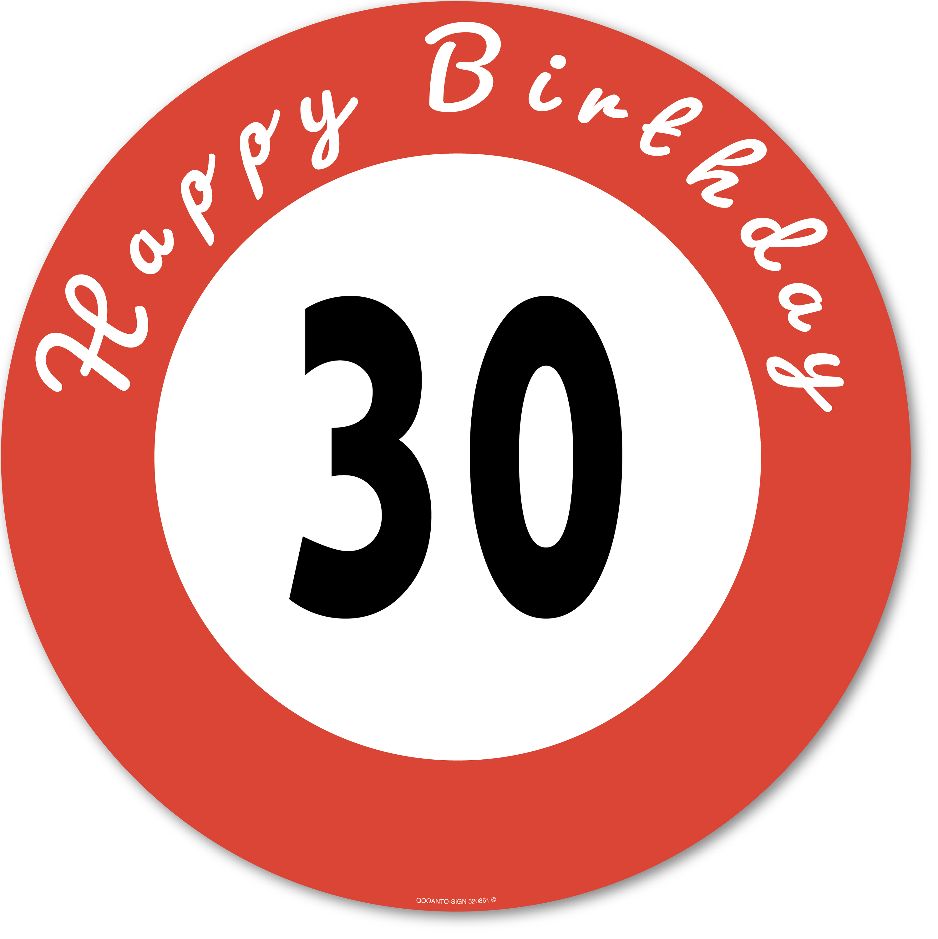 Happy Birthday 30, Schild