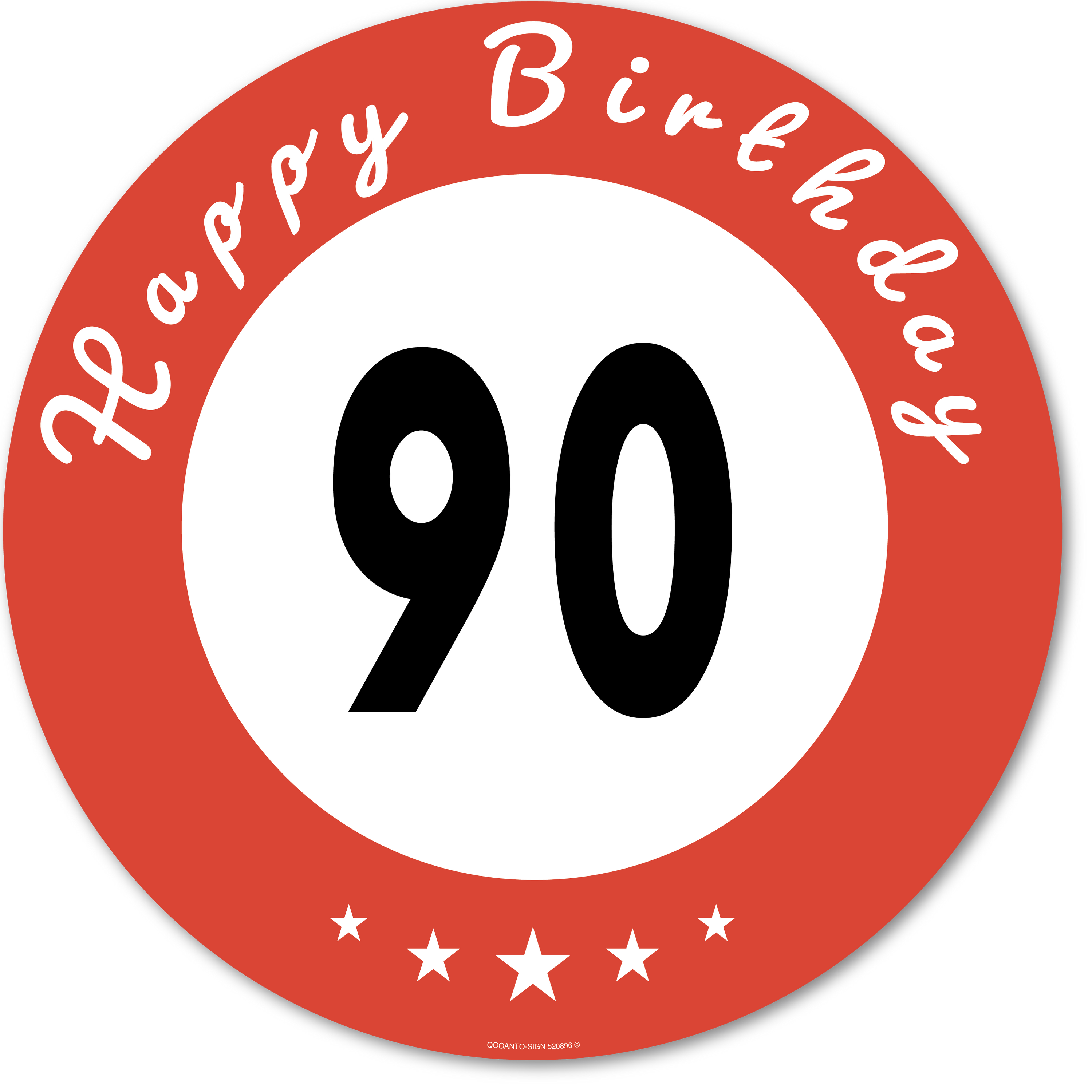 Happy Birthday 90, Schild