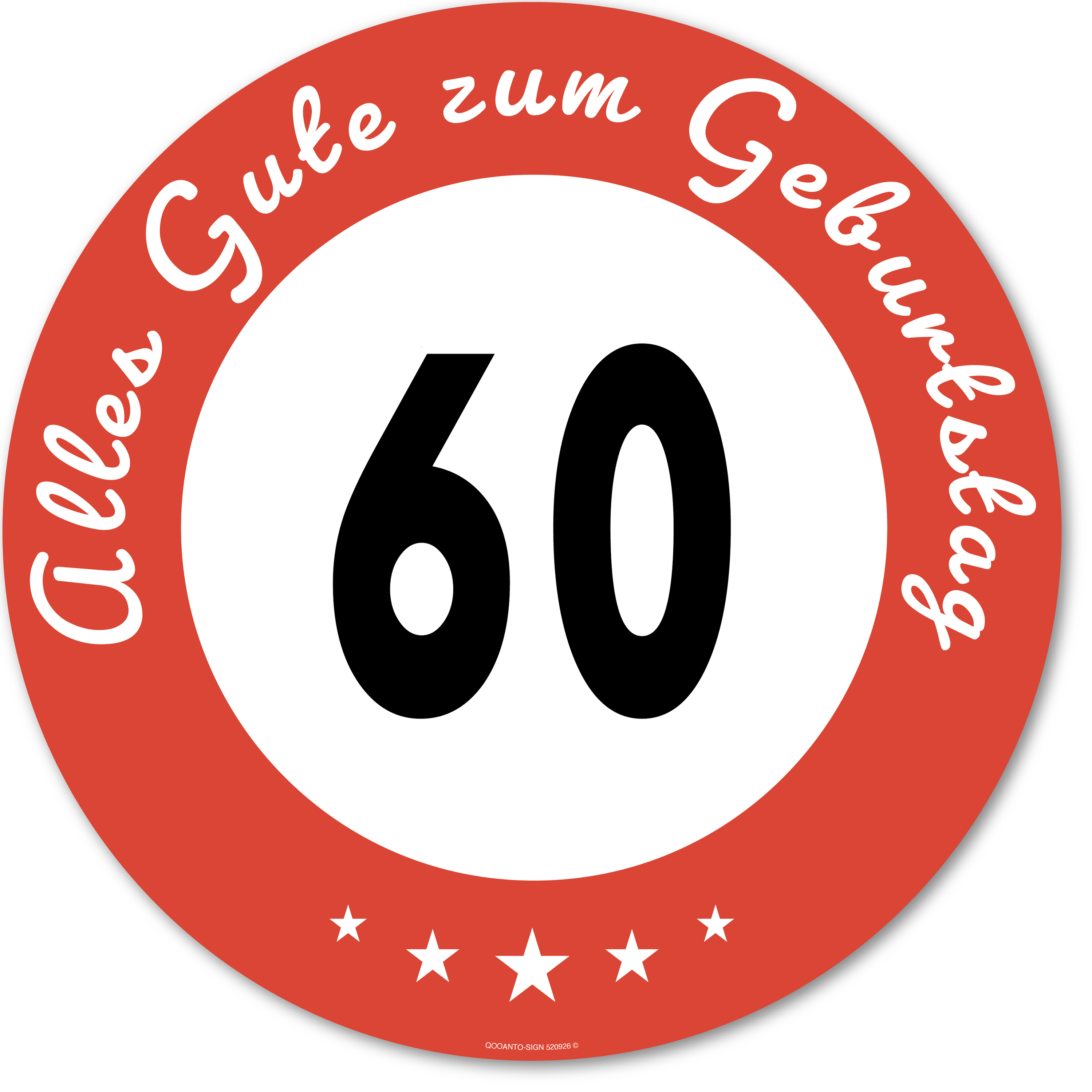Alles Gute zum Geburtstag 60, Schild