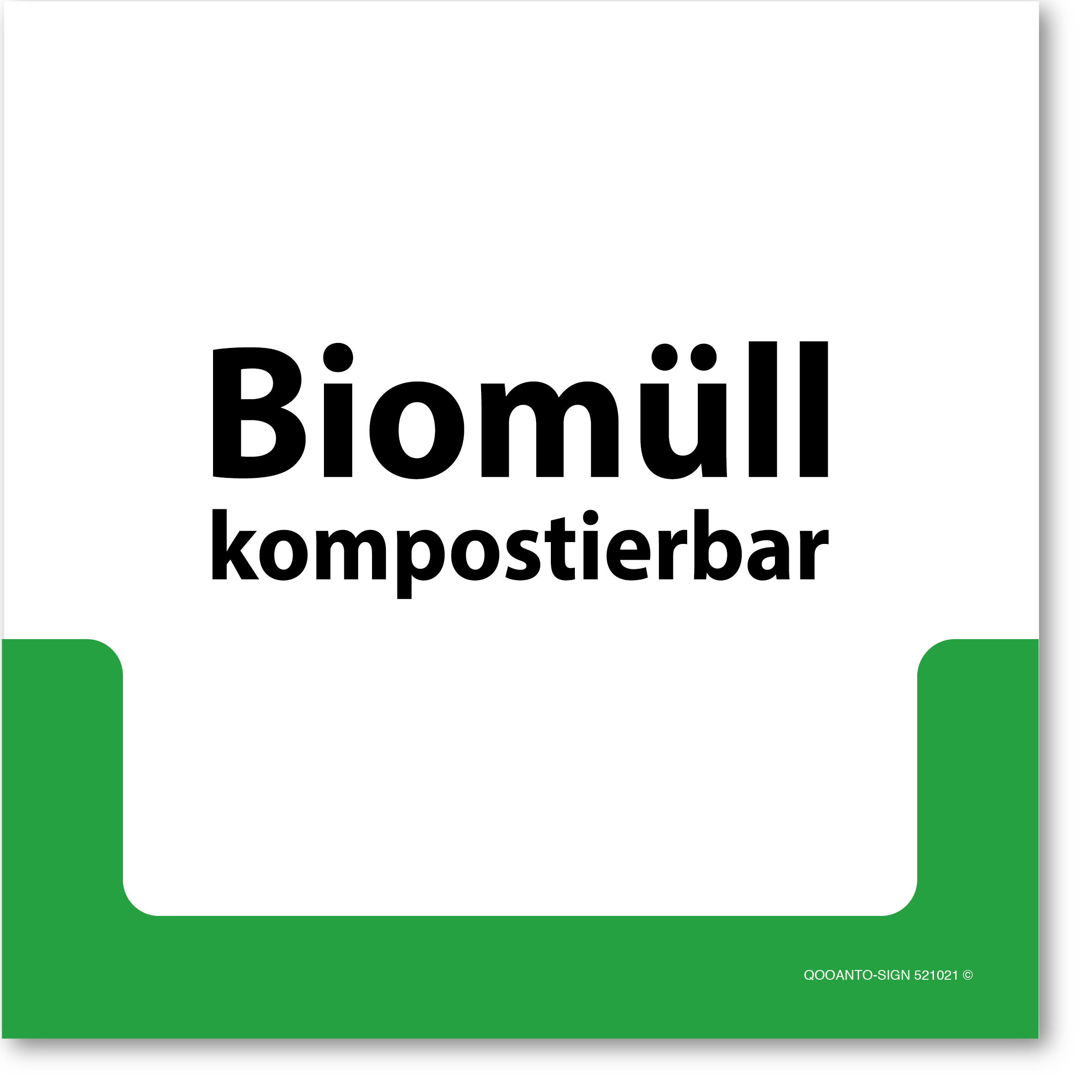 Biomüll kompostierbar, Schild oder Aufkleber