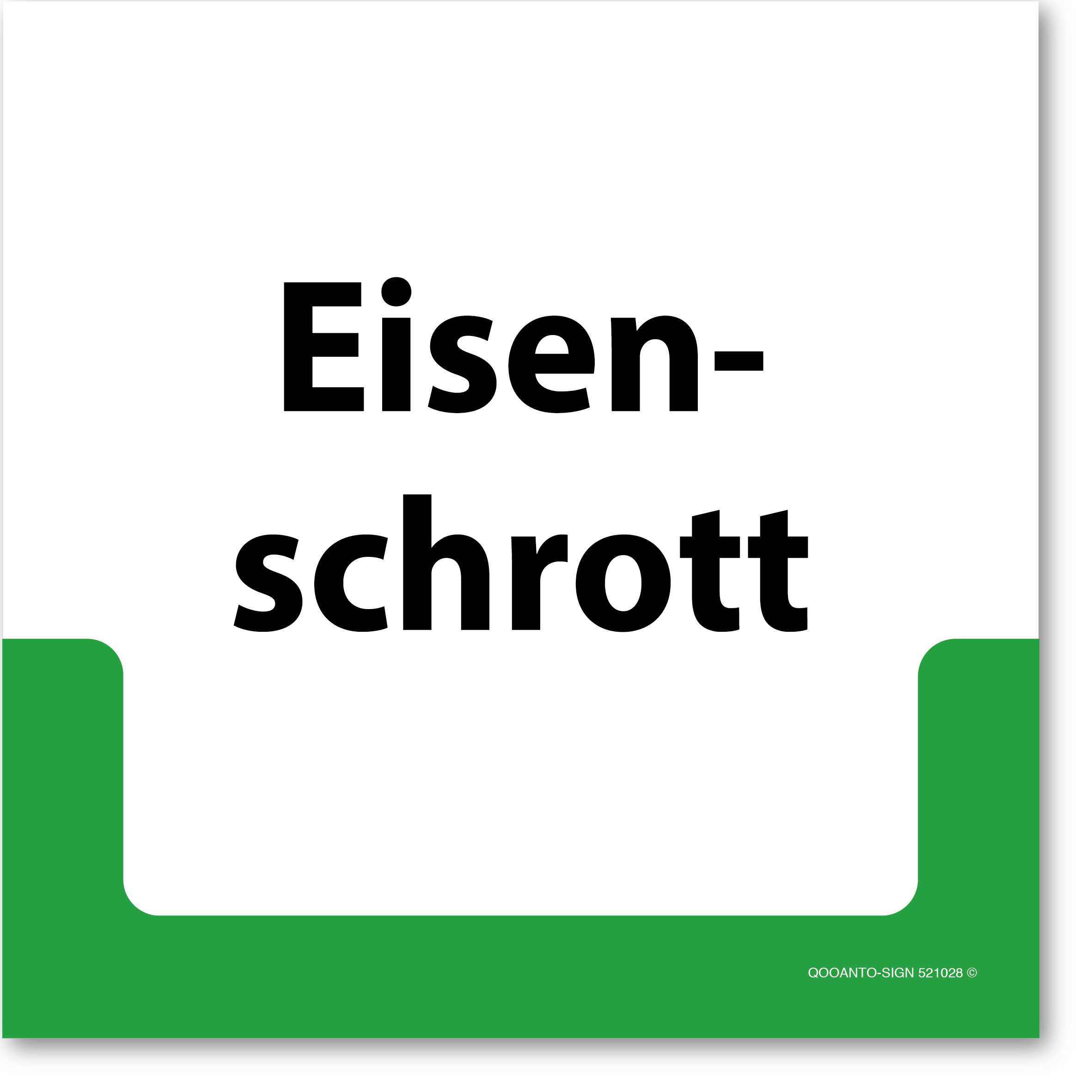 Eisenschrott, Schild oder Aufkleber