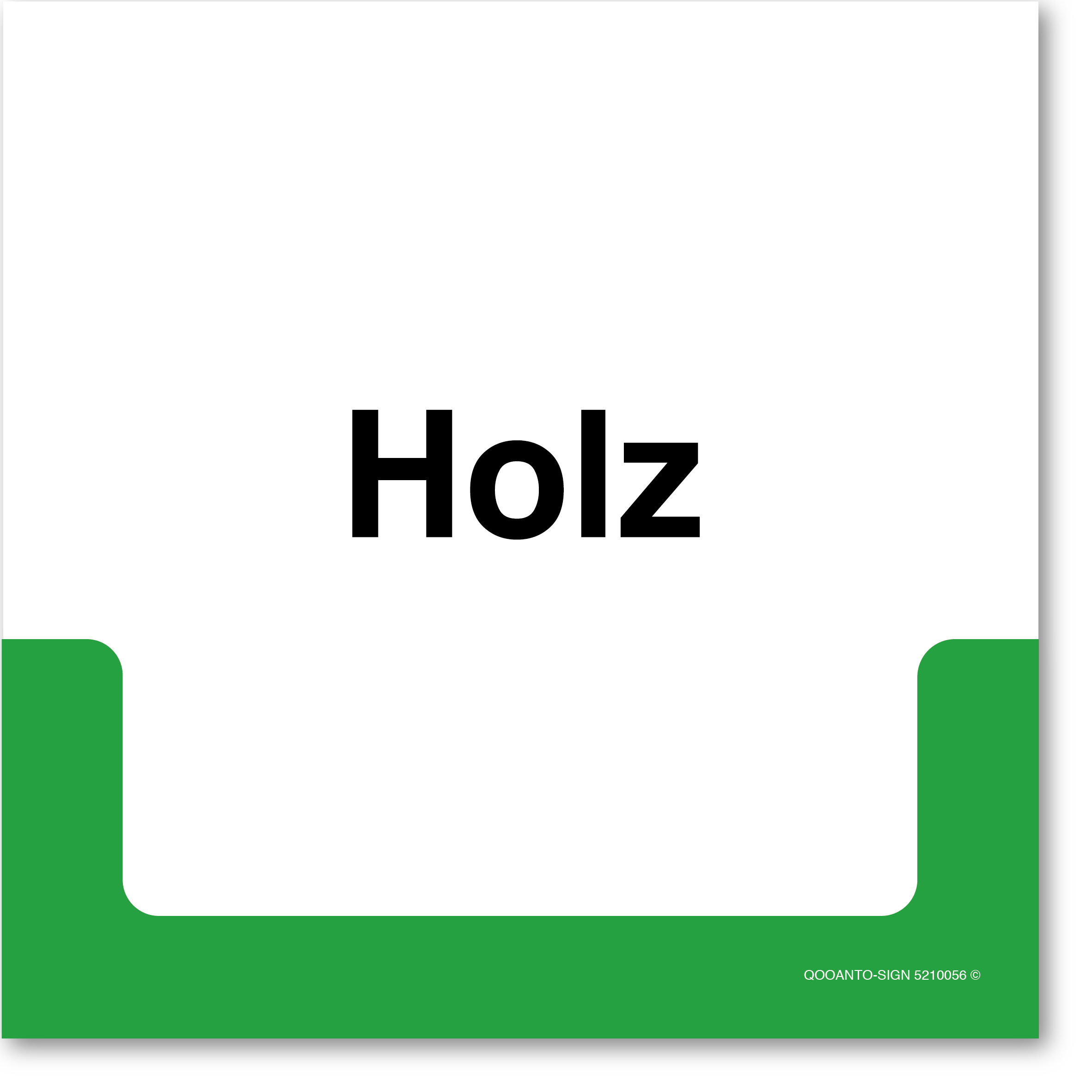 Holz, Schild oder Aufkleber