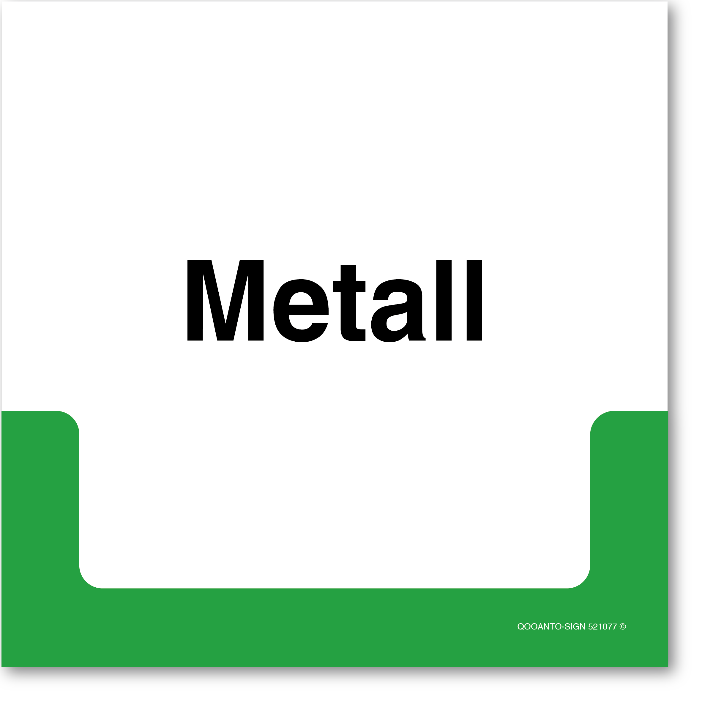 Metall, Schild oder Aufkleber
