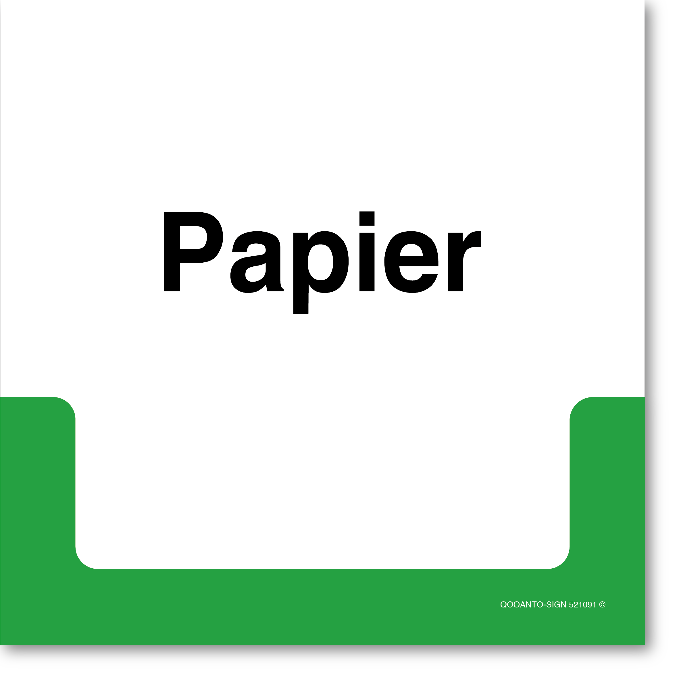 Papier, Schild oder Aufkleber