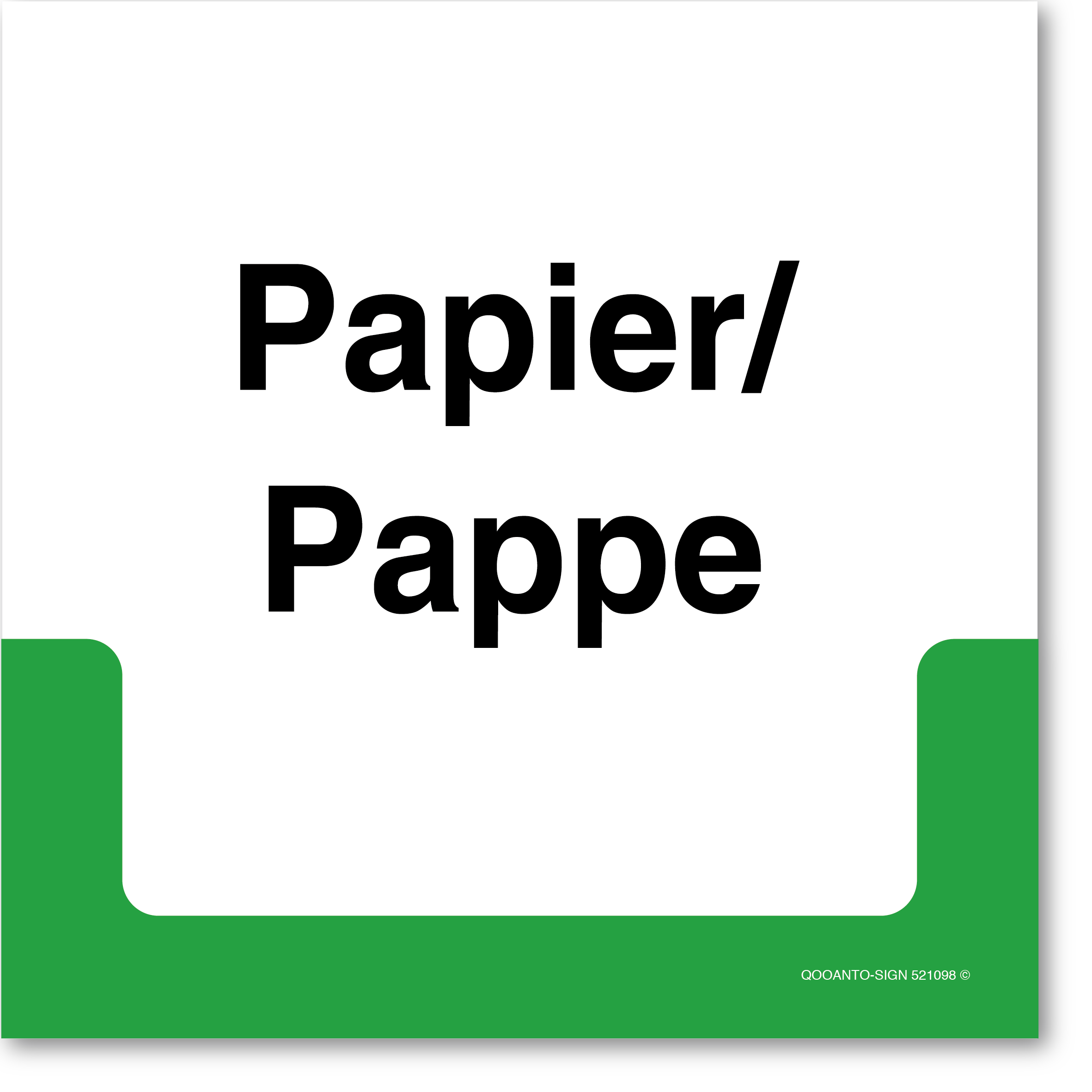 Papier/Pappe, Schild oder Aufkleber