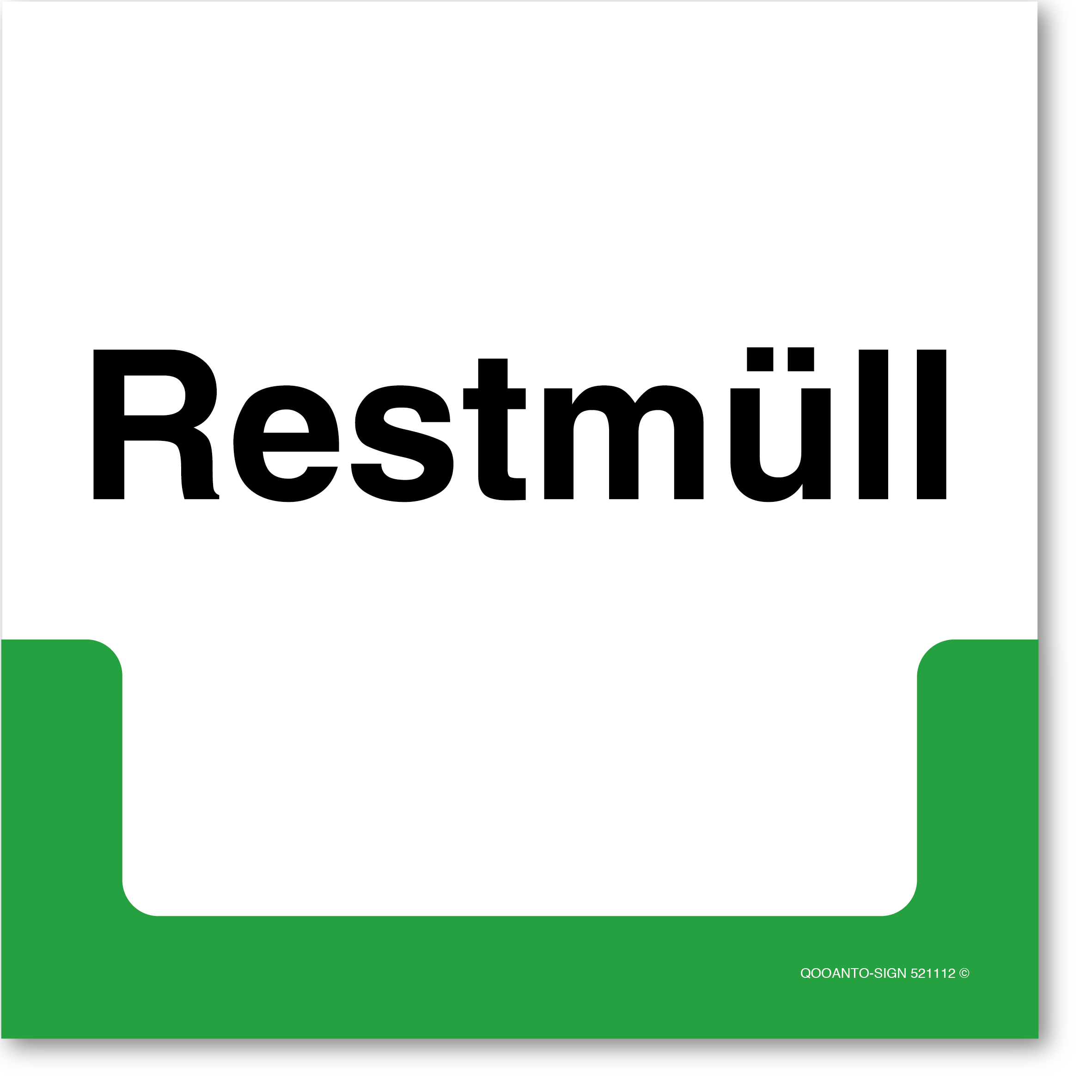 Restmüll, Schild oder Aufkleber