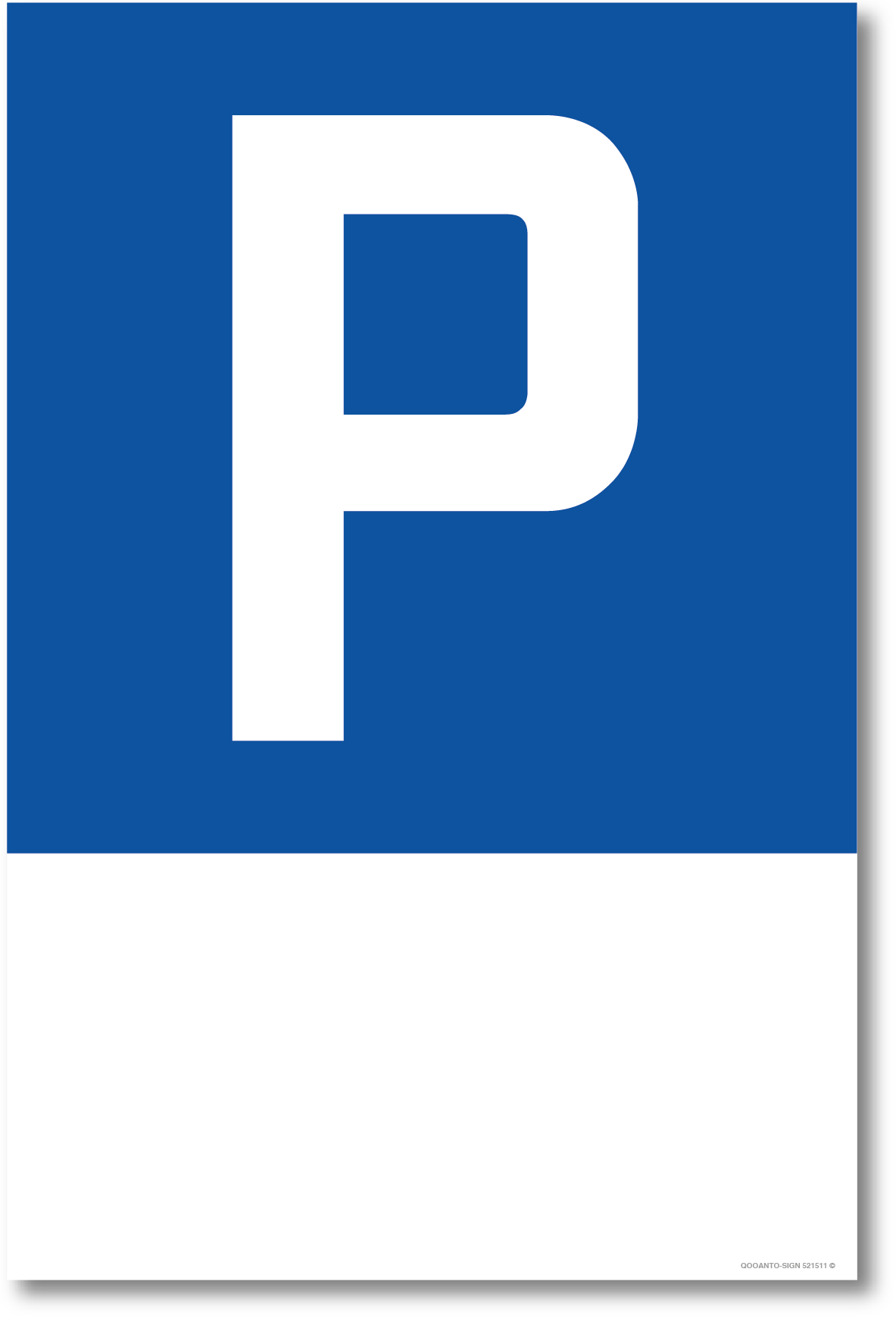 Blanko Parkplatz, Parkplatzschild, aus Alu-Verbund, mit UV-Schutz