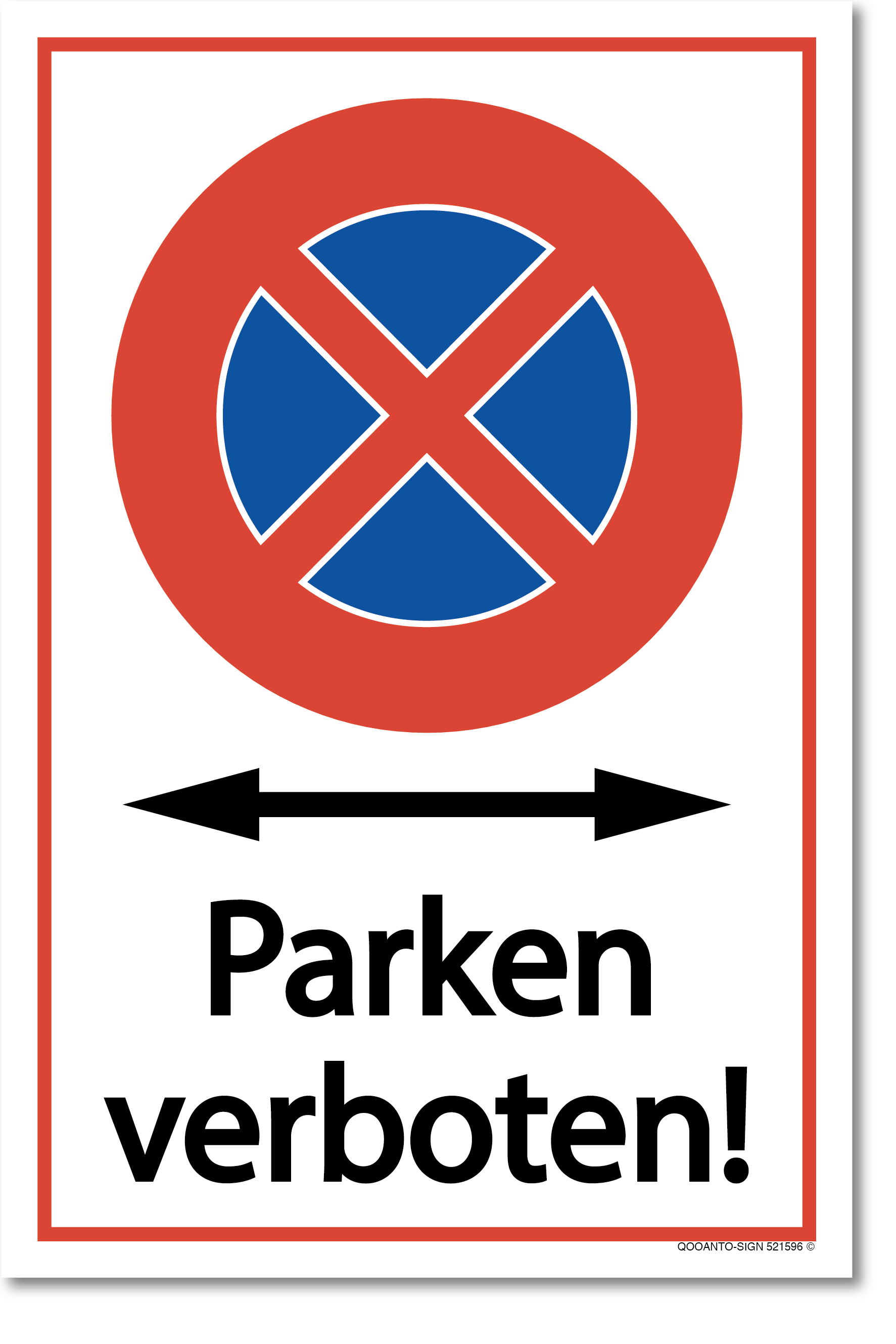 Parken verboten, HalteVerbotsschild, aus Alu-Verbund, mit UV-Schutz