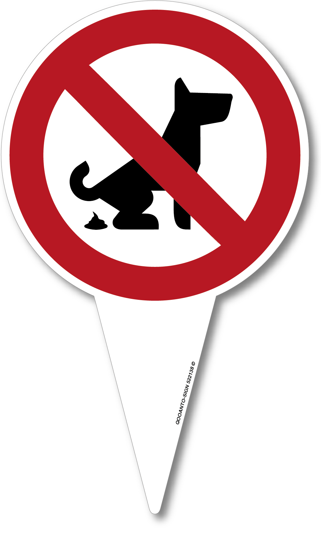 2 Stück Kein Hundeklo Schild Kein Hundeklo | UV-Schutz | Alu-Verbund | 18 x 30 cm | Weiss/Rot | Hochformat