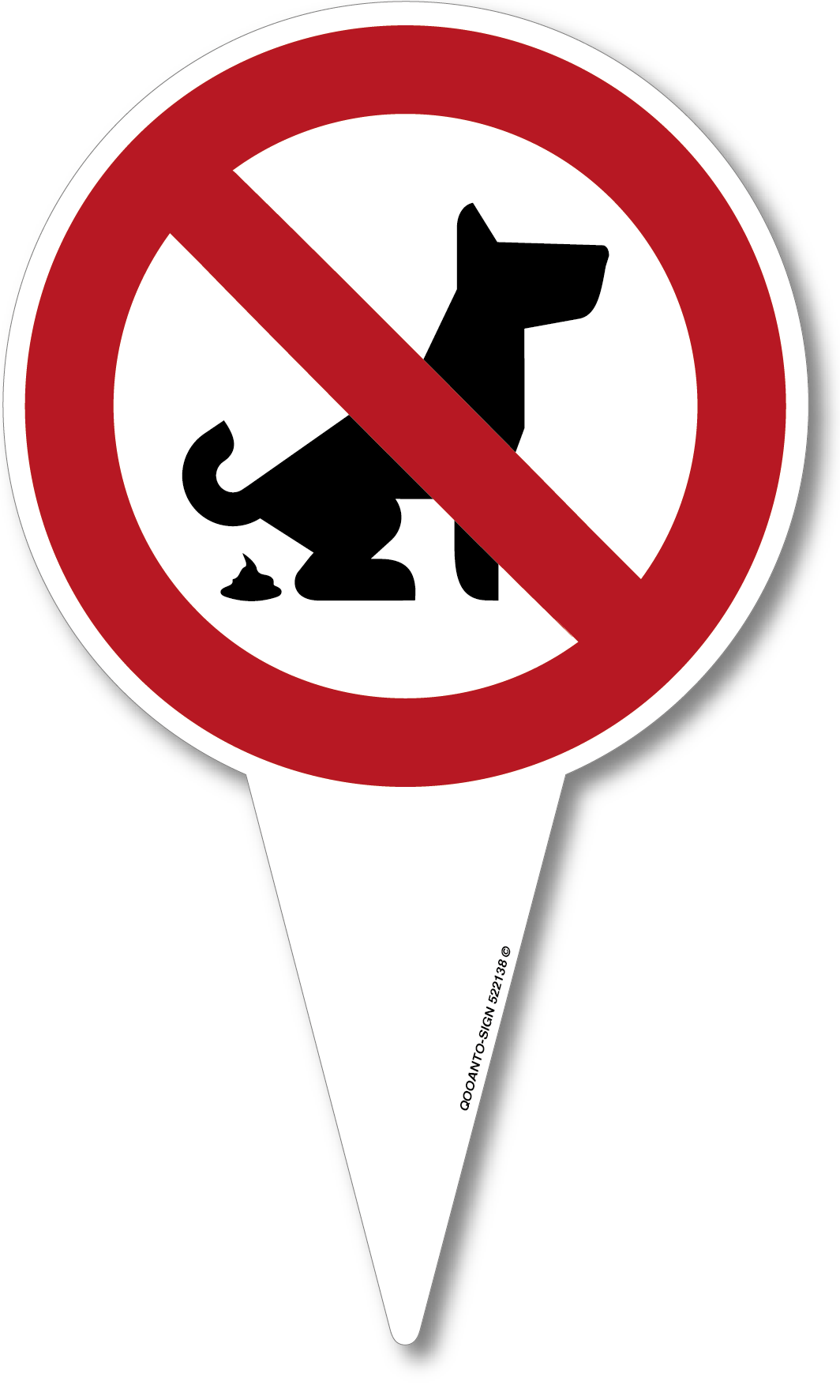 Kein Hundeklo Schild, Steckschild Keine Hundetoilette, aus Alu-Verbund, mit UV-Schutz