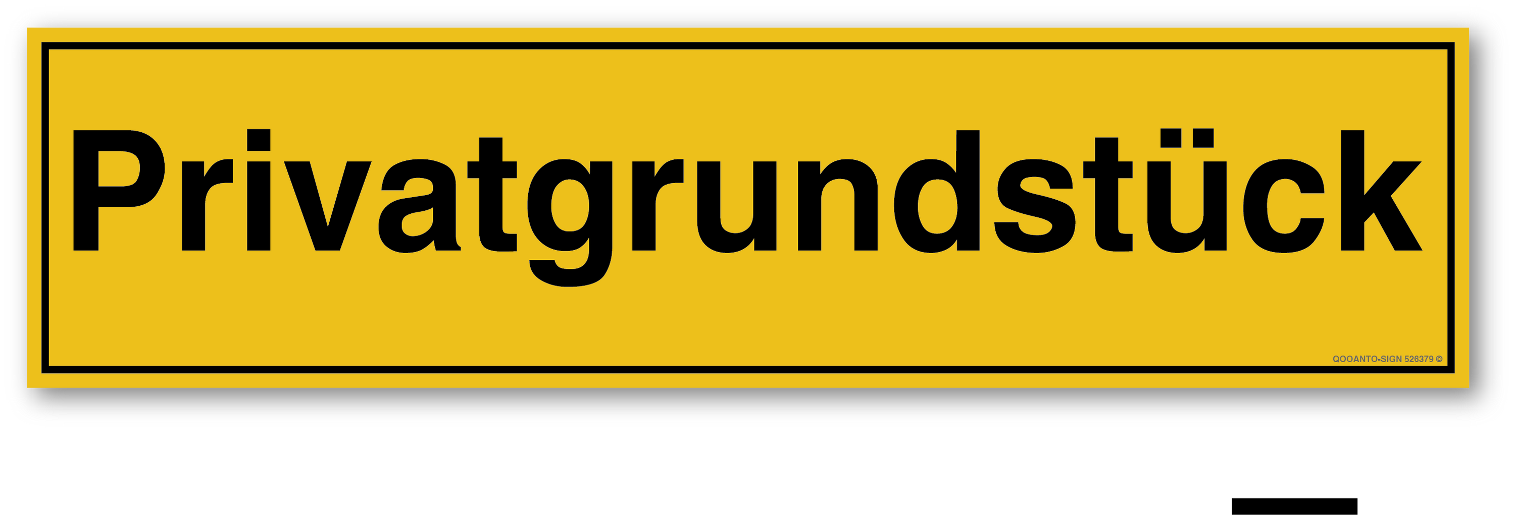 Privatgrundstück Schild | Alu-Verbund | UV-Schutz | Weiss | Verlängert | Querformat