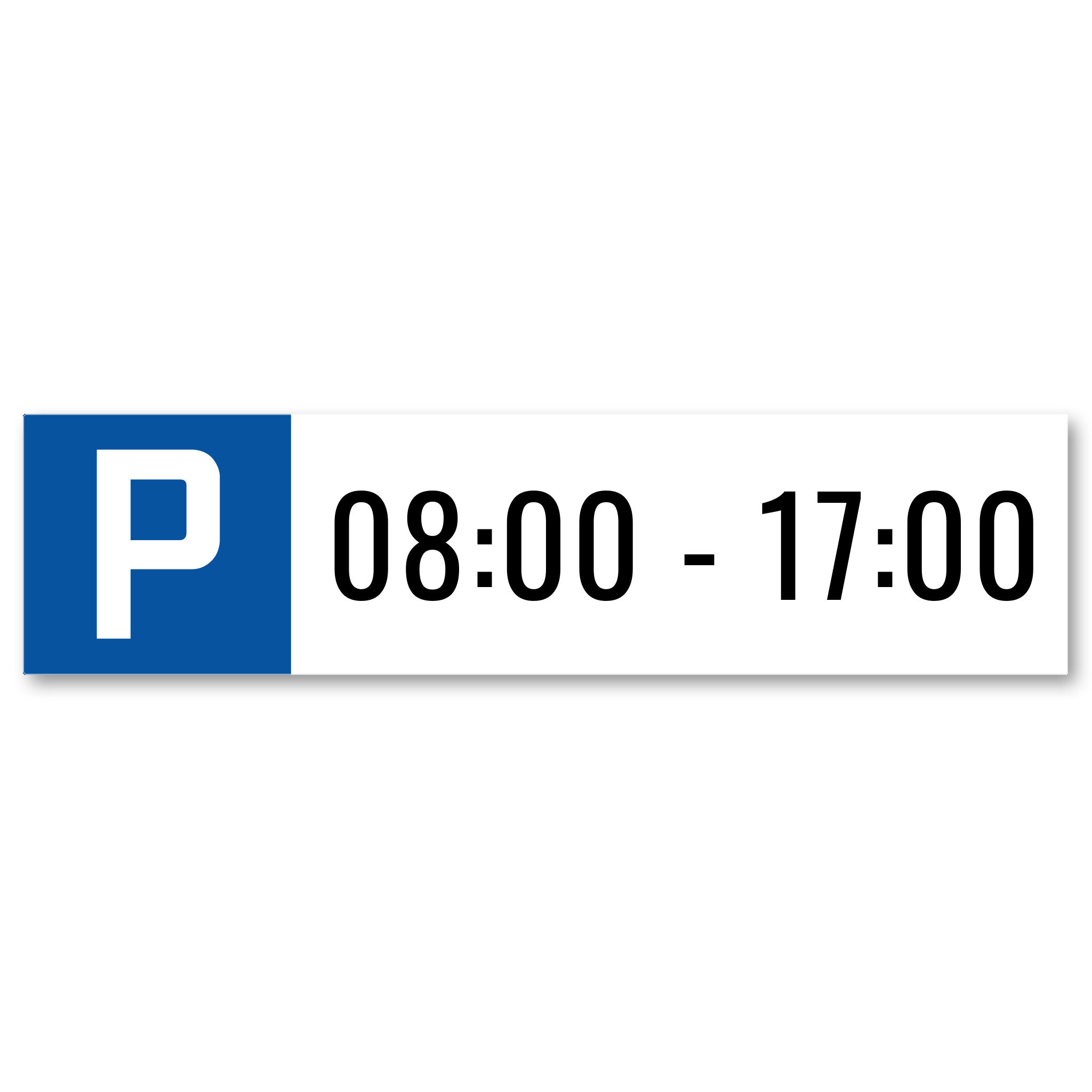 ZEITFENSTER Parkplatzschild | Alu-Verbund | Blau/Weiss | Verlängert