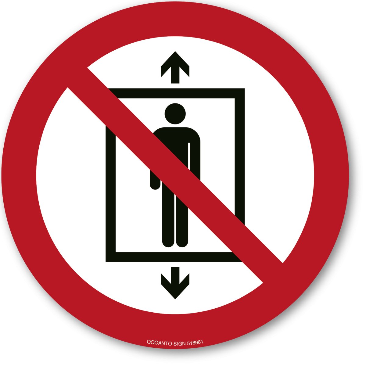 Personenbeförderung Verboten, EN ISO 7010, P027 Verbotsschild oder Aufkleber aus Alu-Verbund oder Selbstklebefolie mit UV-Schutz - QOOANTO-SIGN