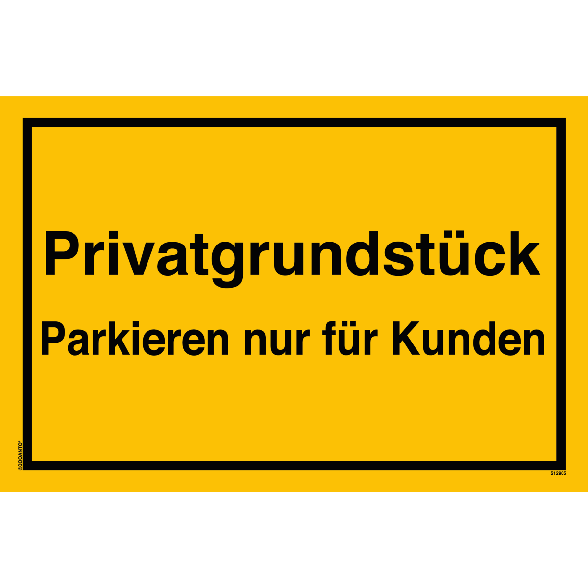 Privatgrundstück Parkieren Nur Für Kunden Schild aus Alu-Verbund mit UV-Schutz - QOOANTO-SIGN